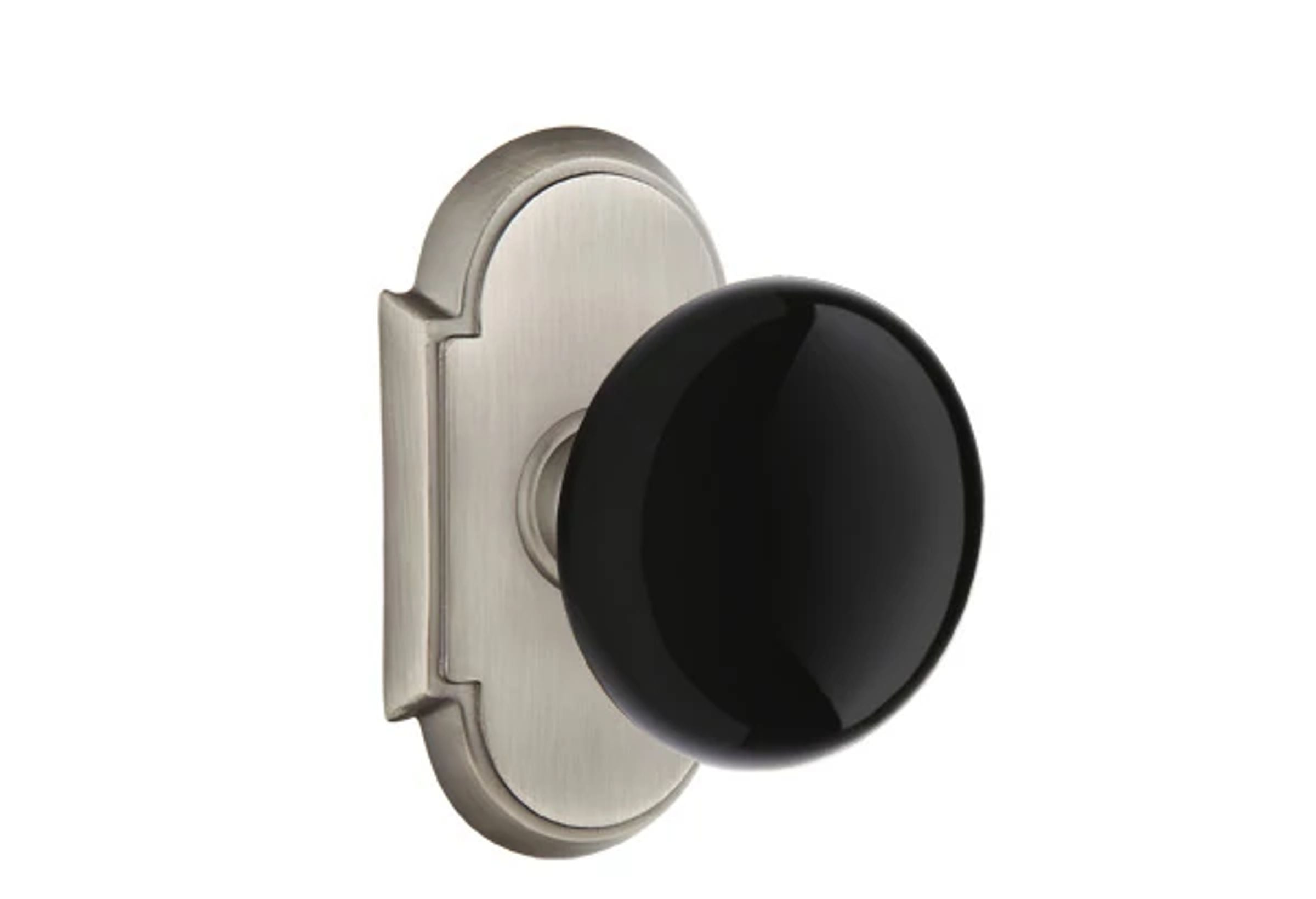Emtek Concealed Fastener Ebony Porcelain Knob Set with #8 Rosette