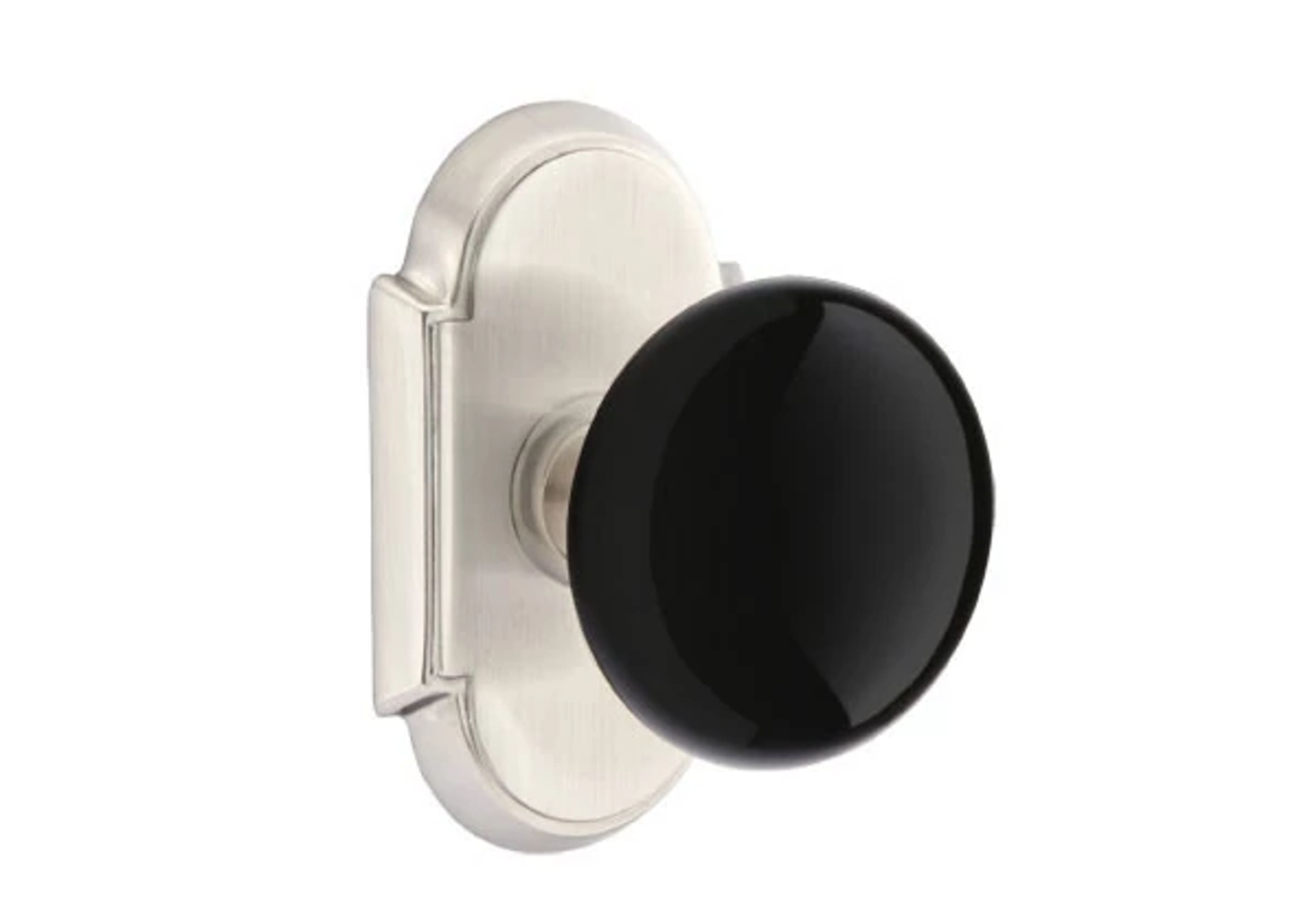 Emtek Ebony Porcelain Knob Set with #8 Rosette