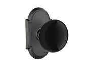 Emtek Concealed Fastener Ebony Porcelain Knob Set with #8 Rosette