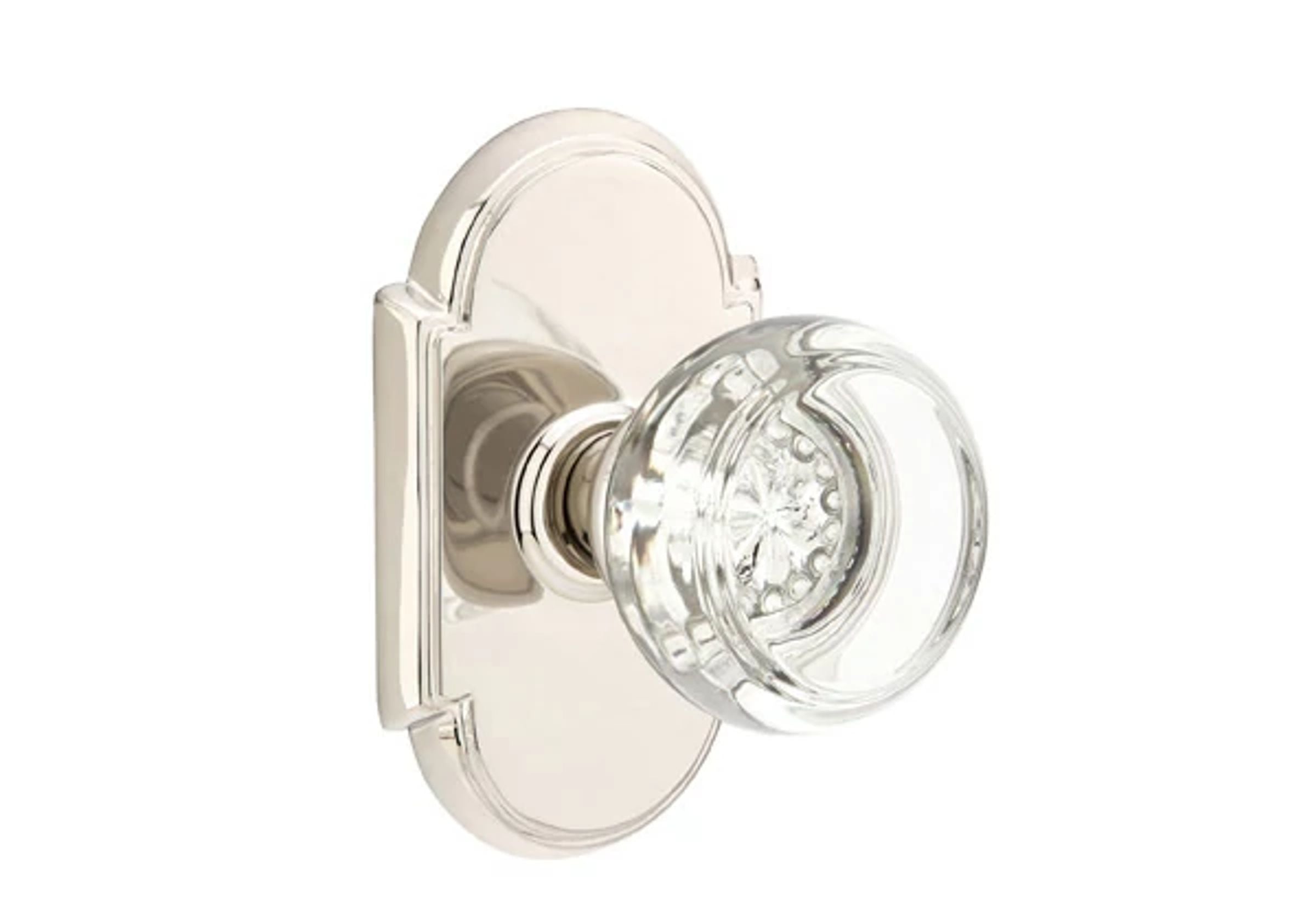 Emtek Concealed Fastener Georgetown Glass Knob Set with #8 Rosette