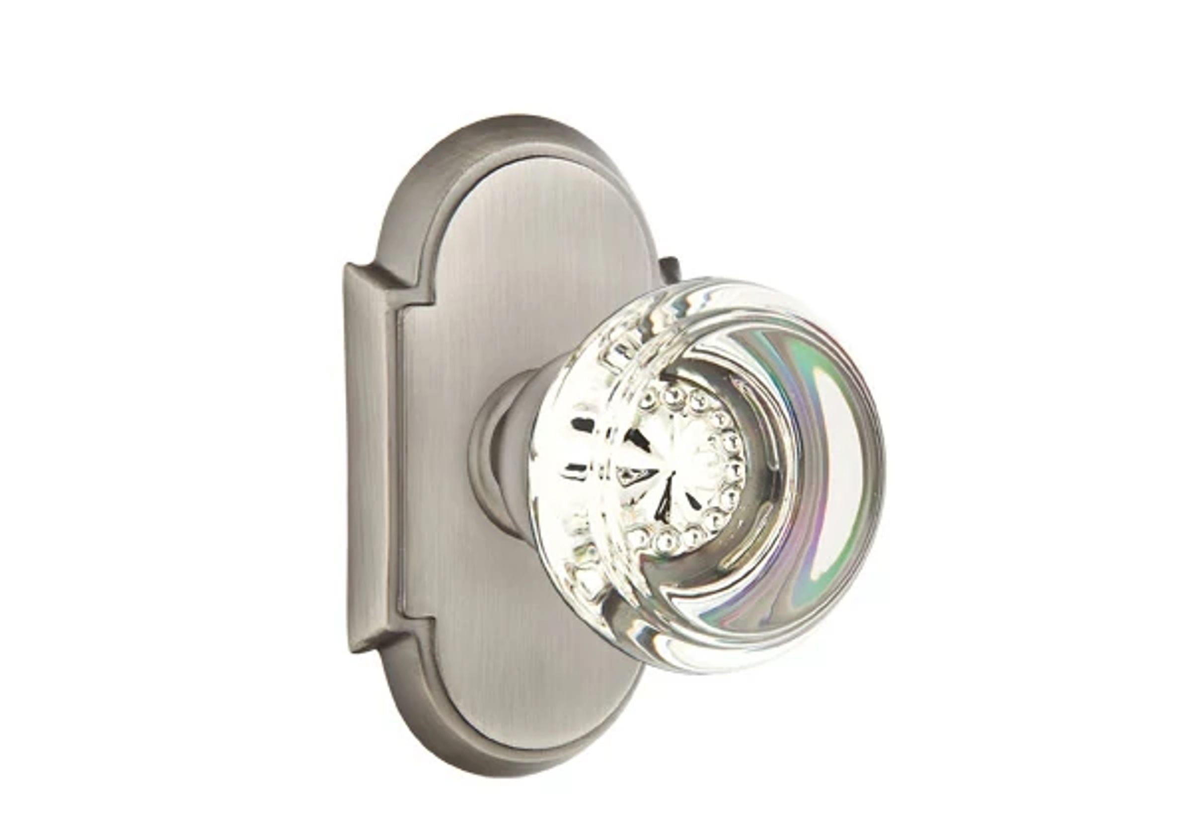Emtek Concealed Fastener Georgetown Glass Knob Set with #8 Rosette