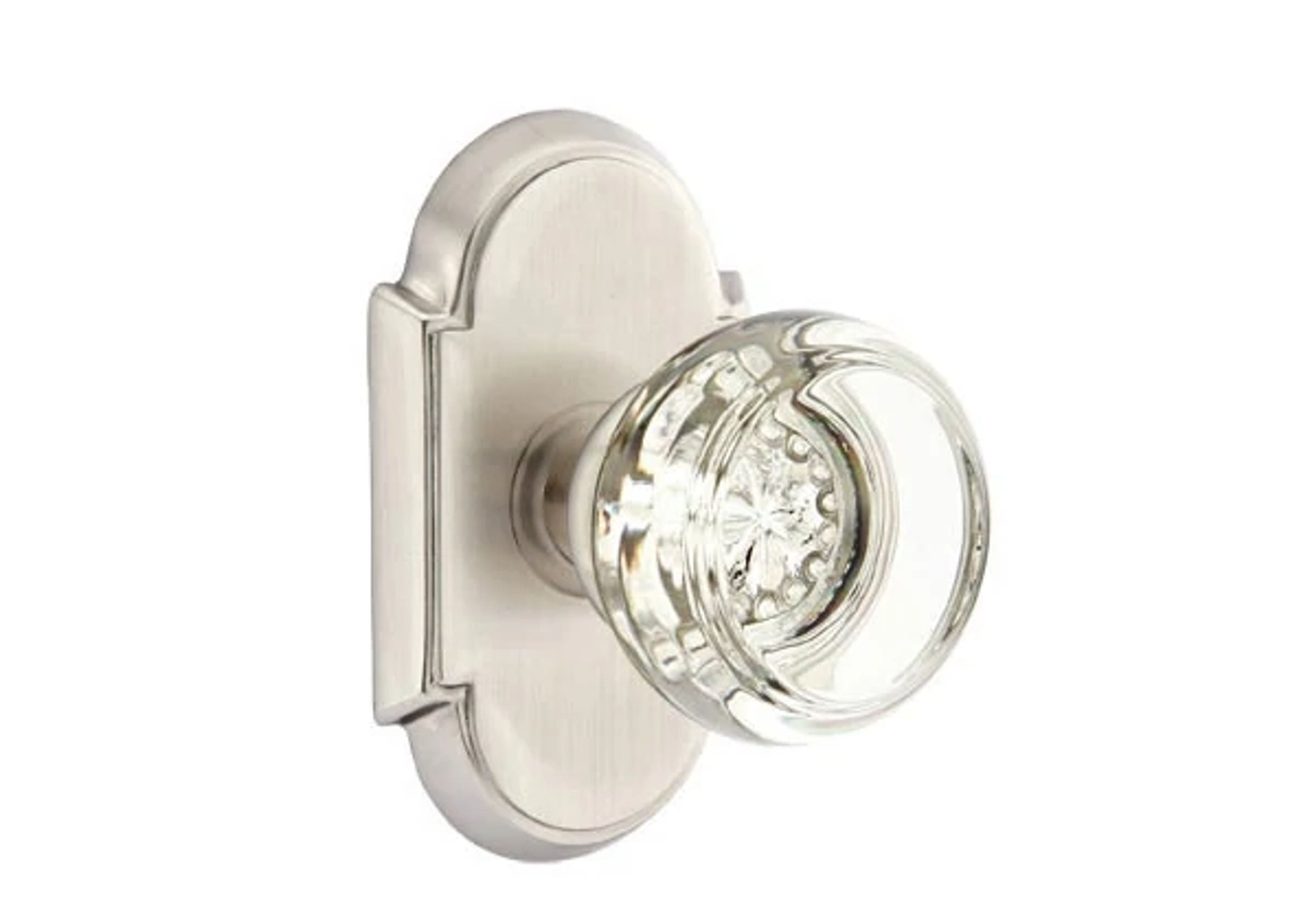 Emtek Georgetown Glass Knob Set with #8 Rosette