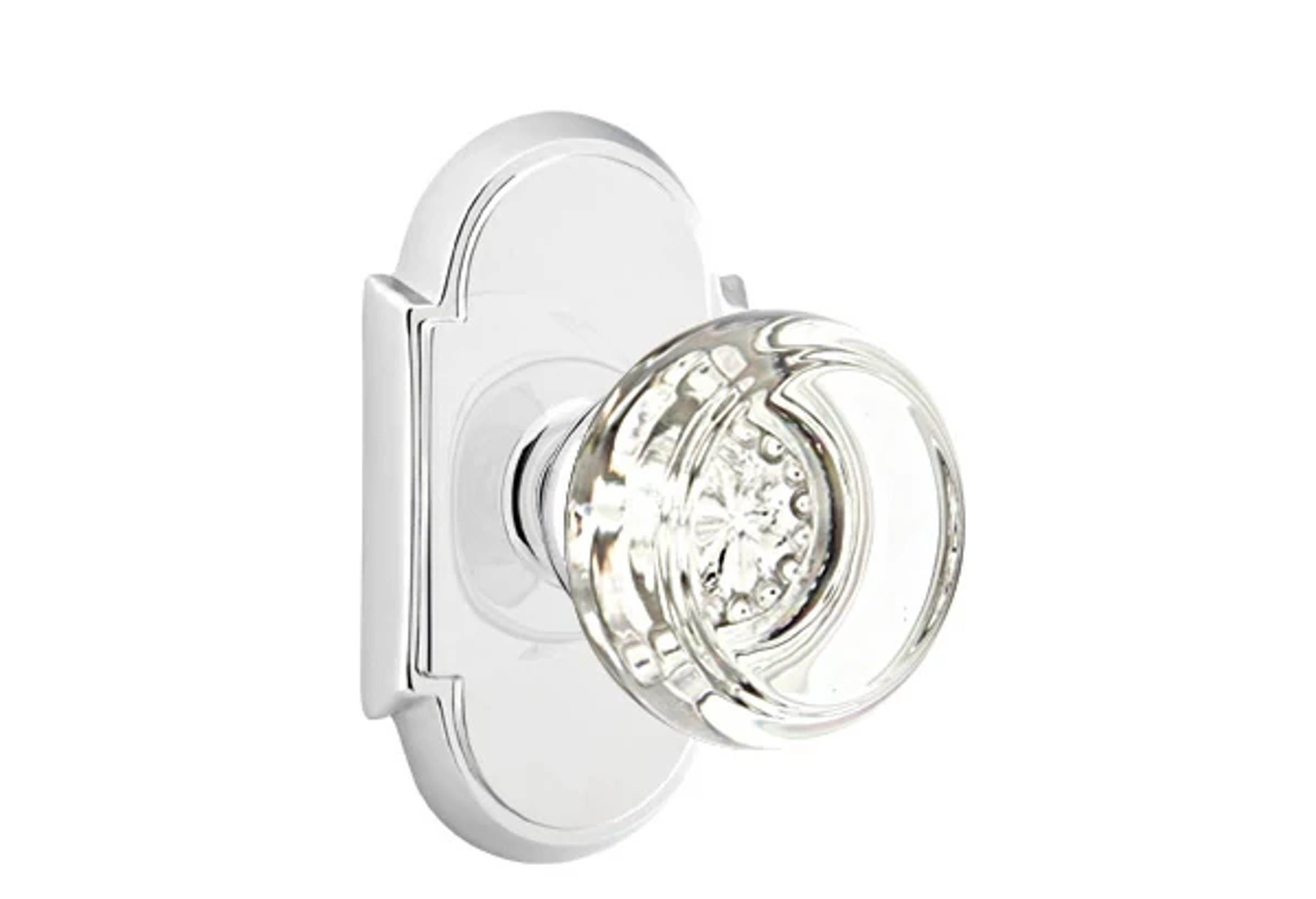 Emtek Georgetown Glass Knob Set with #8 Rosette