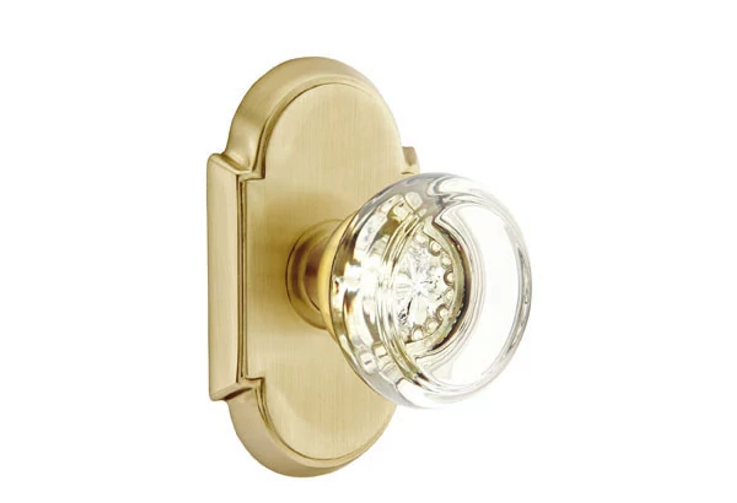 Emtek Concealed Fastener Georgetown Glass Knob Set with #8 Rosette