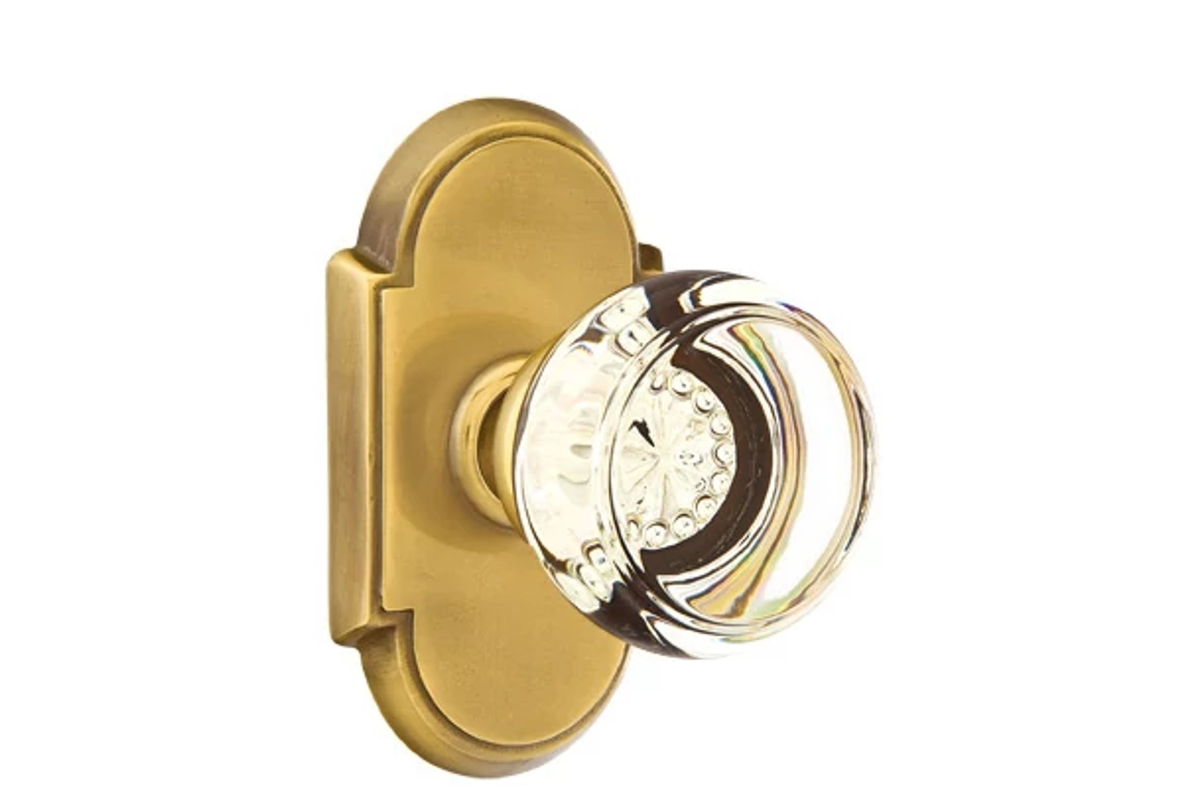 Emtek Georgetown Glass Knob Set with #8 Rosette