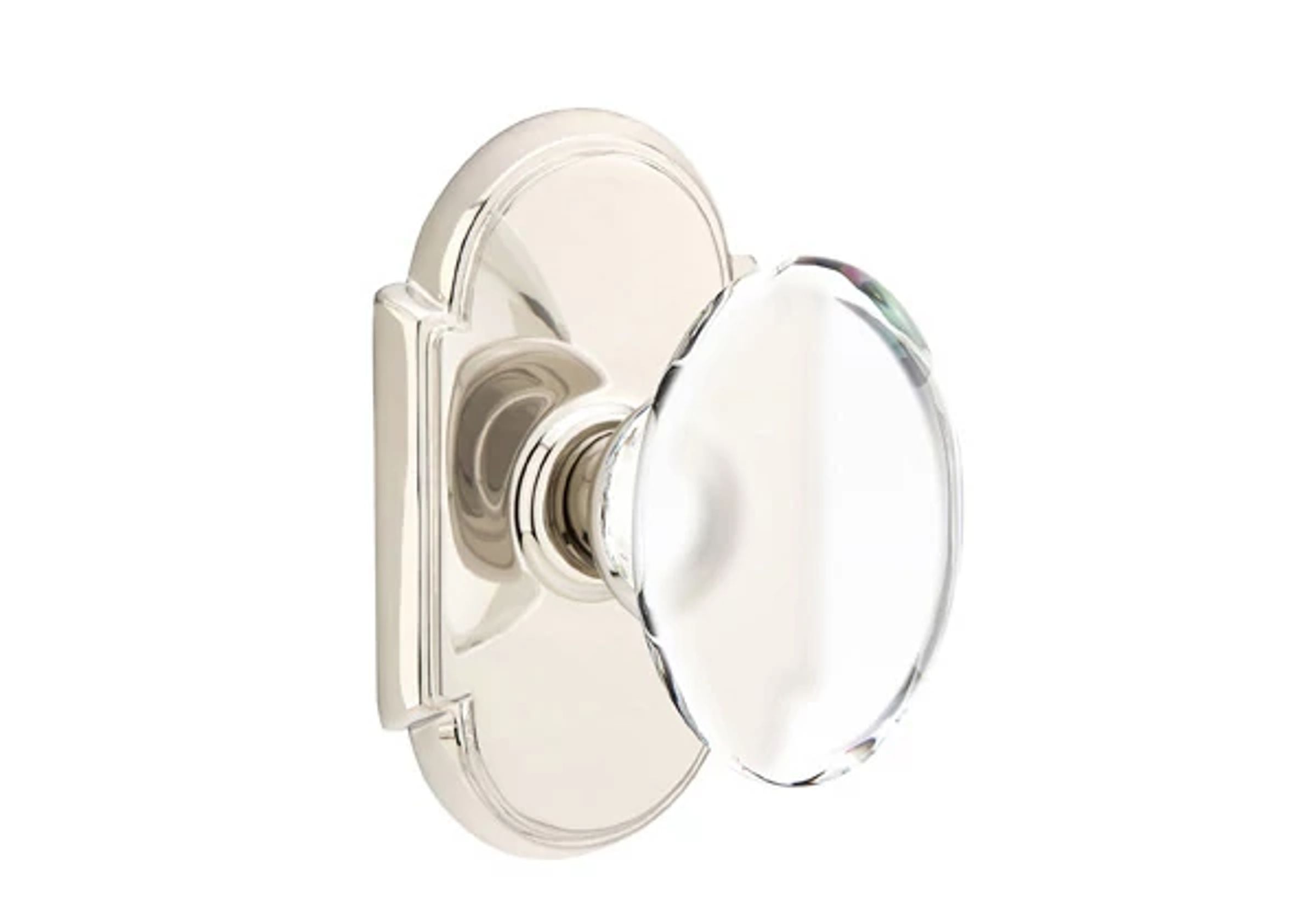 Emtek Hampton Glass Knob Set with #8 Rosette