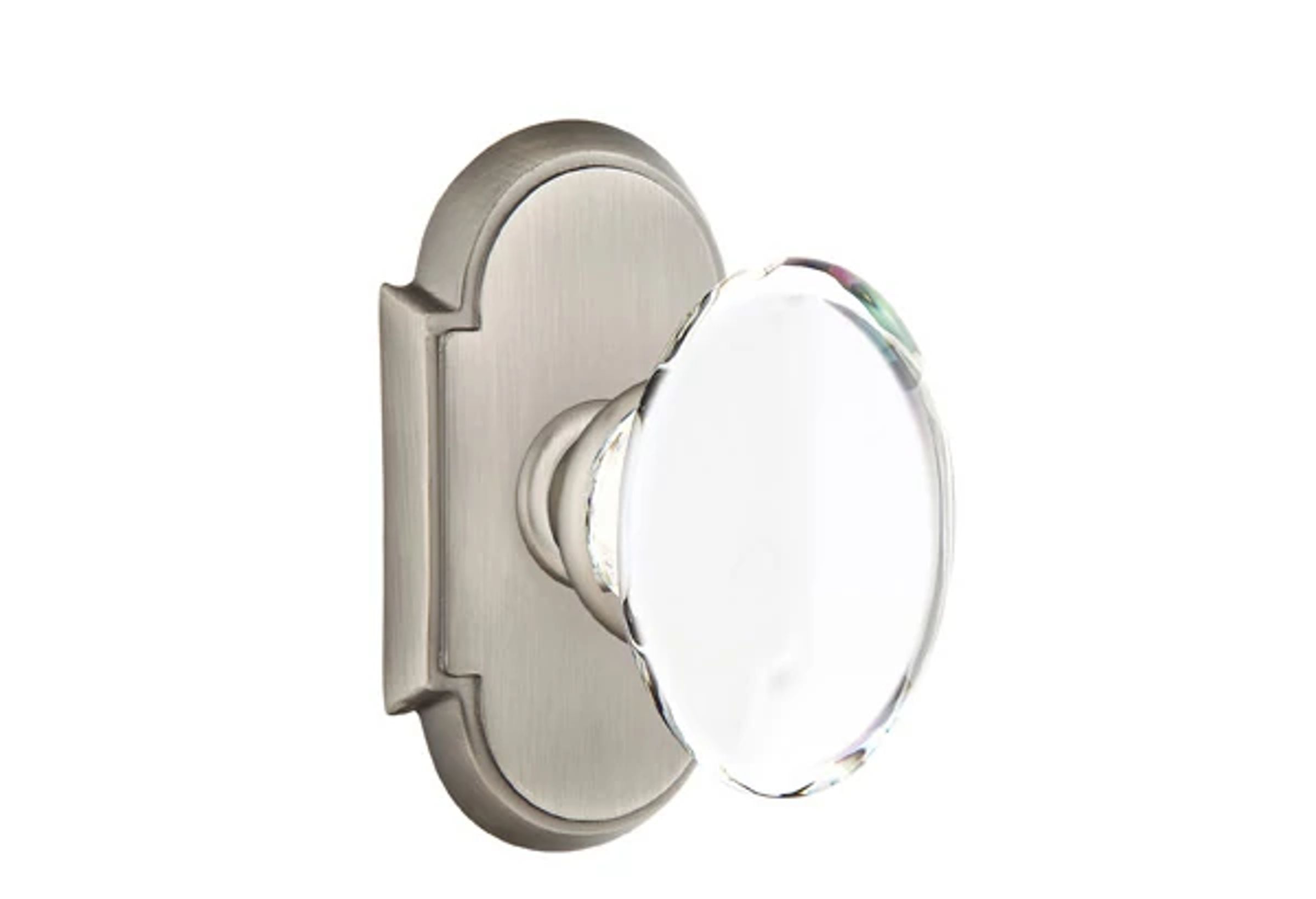 Emtek Hampton Glass Knob Set with #8 Rosette