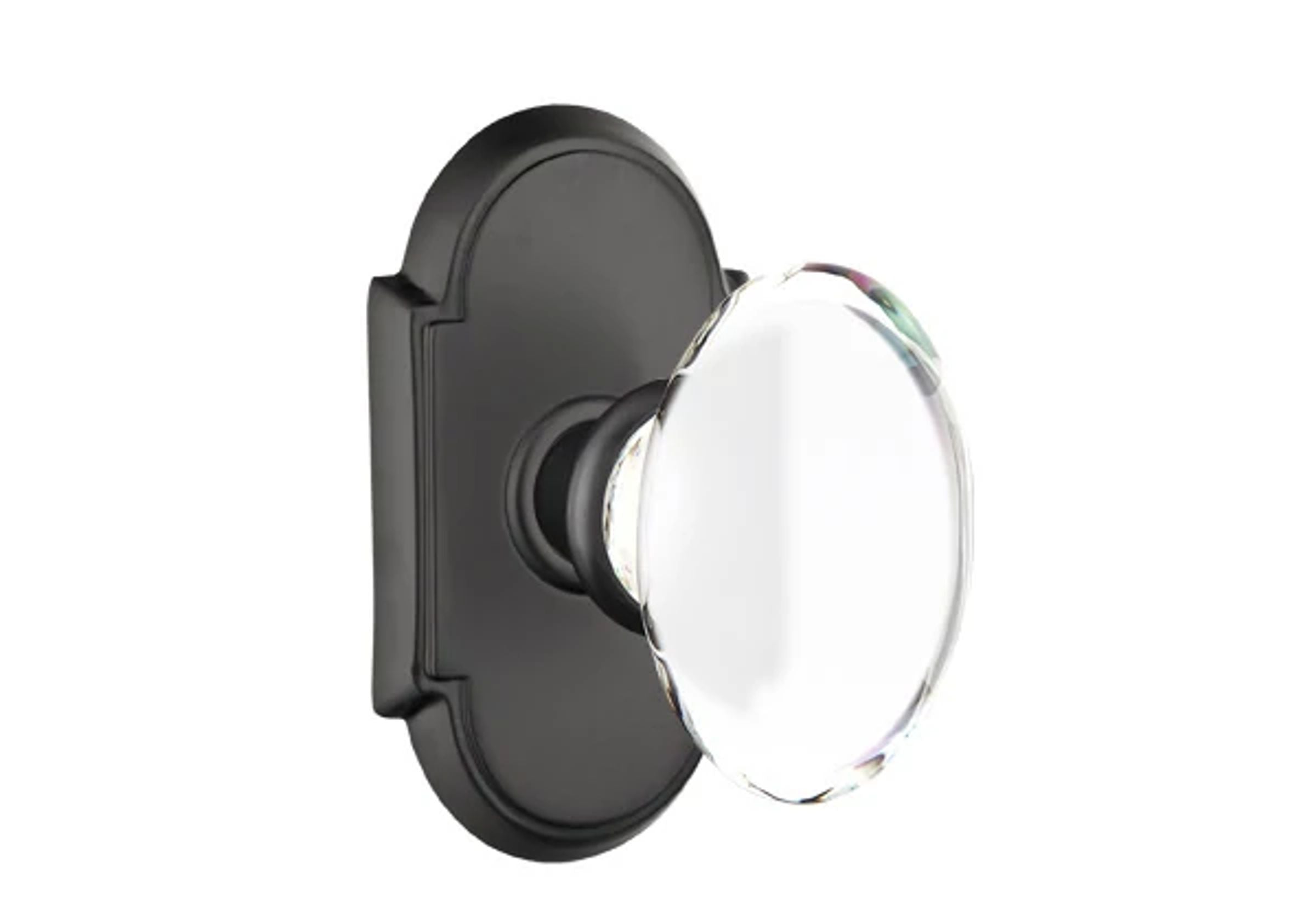 Emtek Concealed Fastener Hampton Glass Knob Set with #8 Rosette