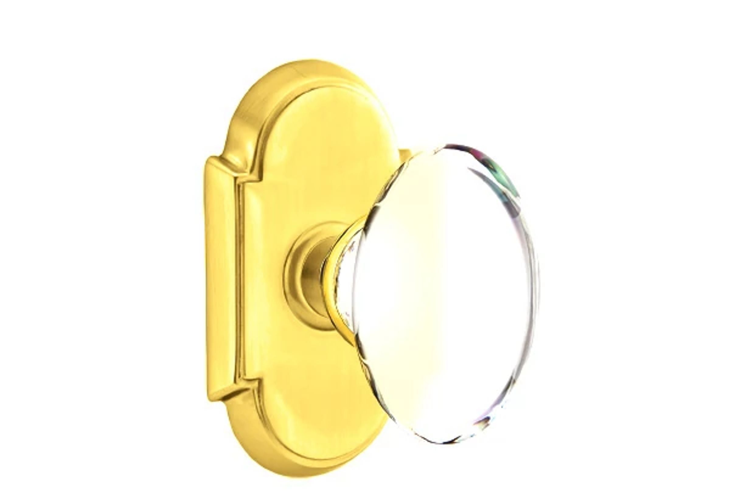 Emtek Concealed Fastener Hampton Glass Knob Set with #8 Rosette