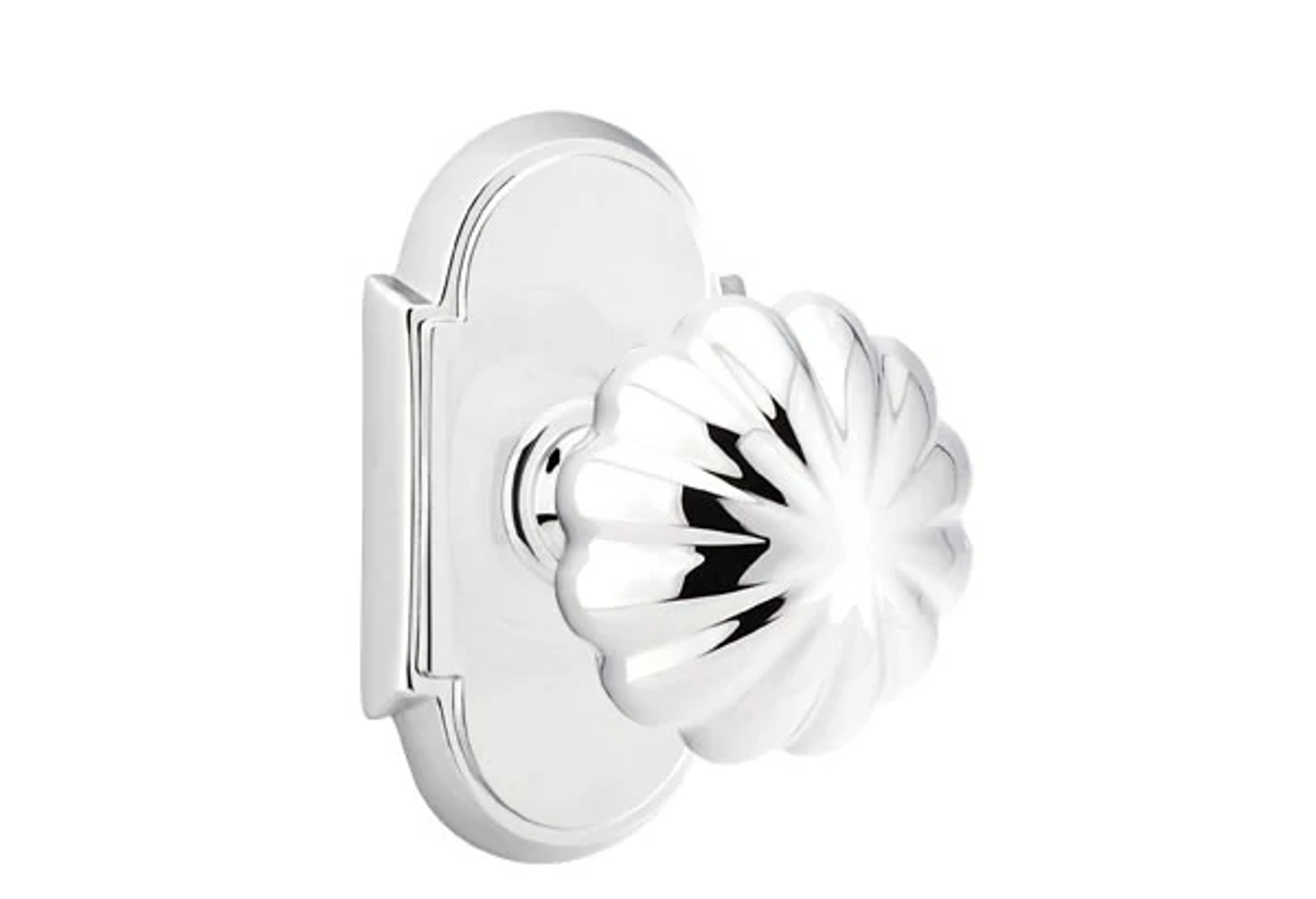 Emtek Concealed Fastener Melon Knob Set with #8 Rosette