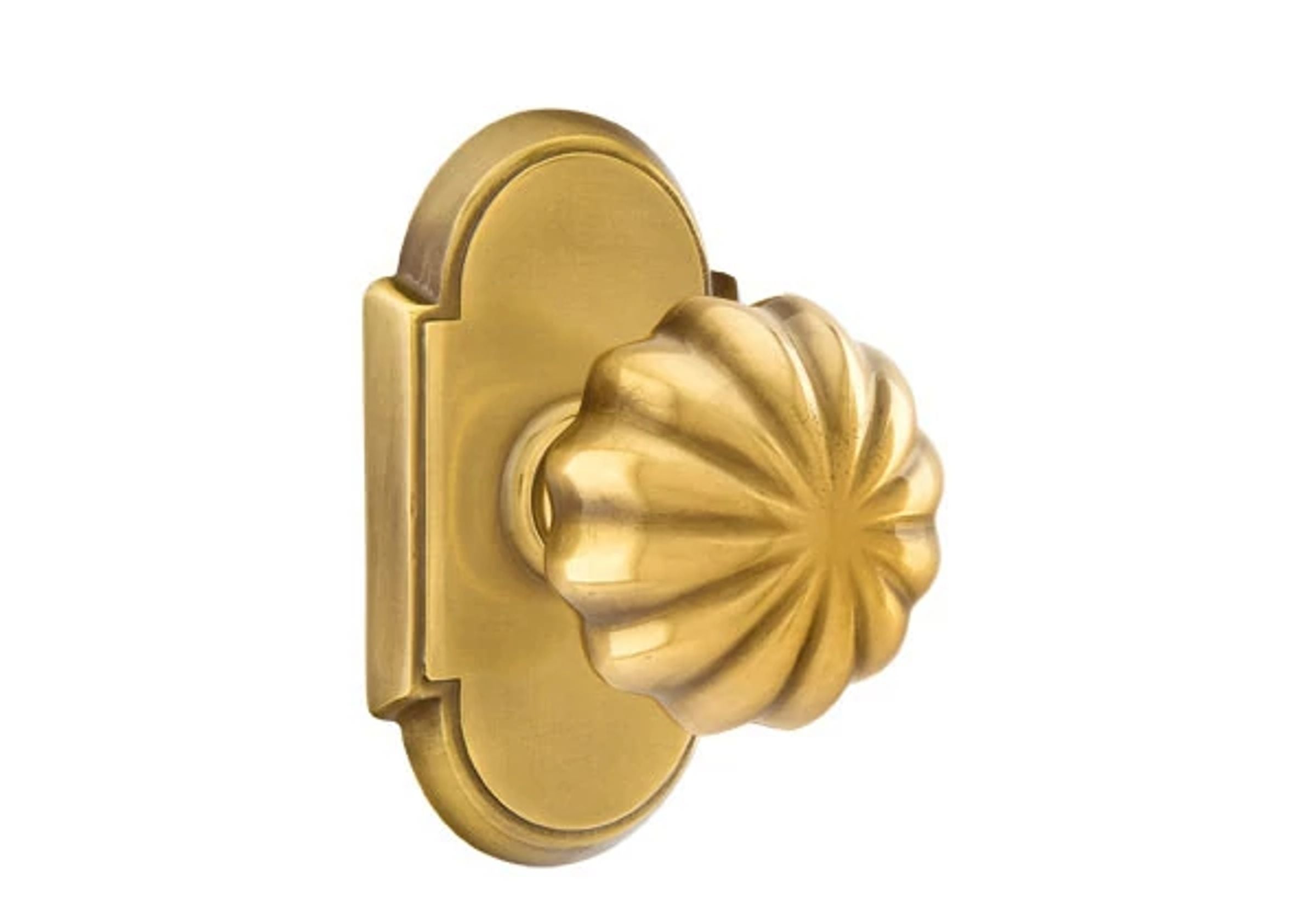 Emtek Concealed Fastener Melon Knob Set with #8 Rosette