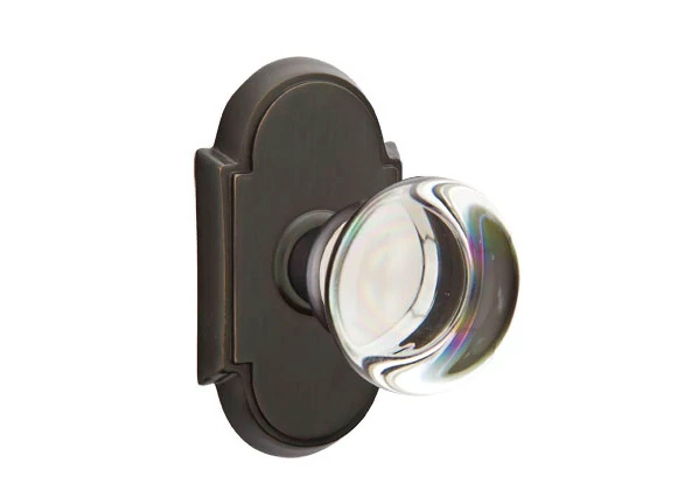 Emtek Concealed Fastener Providence Glass Knob Set with #8 Rosette