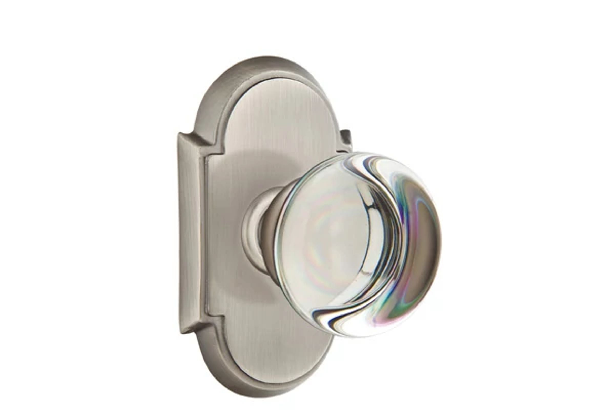 Emtek Concealed Fastener Providence Glass Knob Set with #8 Rosette