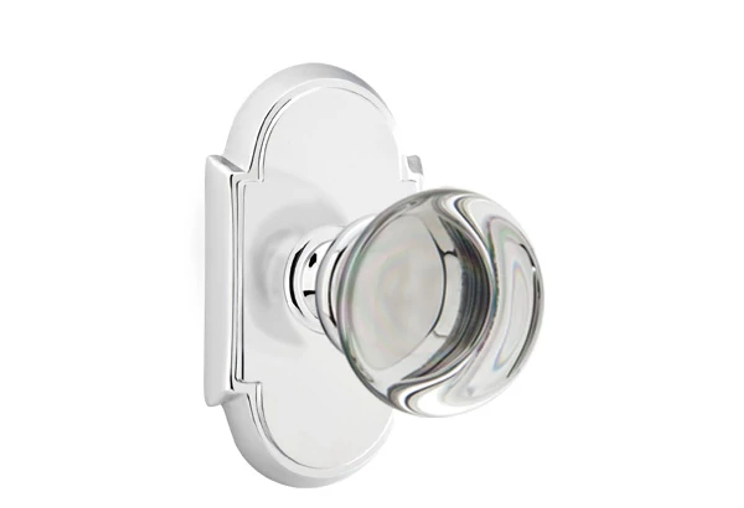 Emtek Providence Glass Knob Set with #8 Rosette