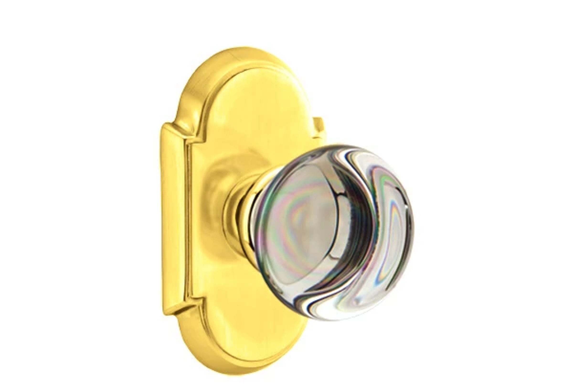 Emtek Concealed Fastener Providence Glass Knob Set with #8 Rosette