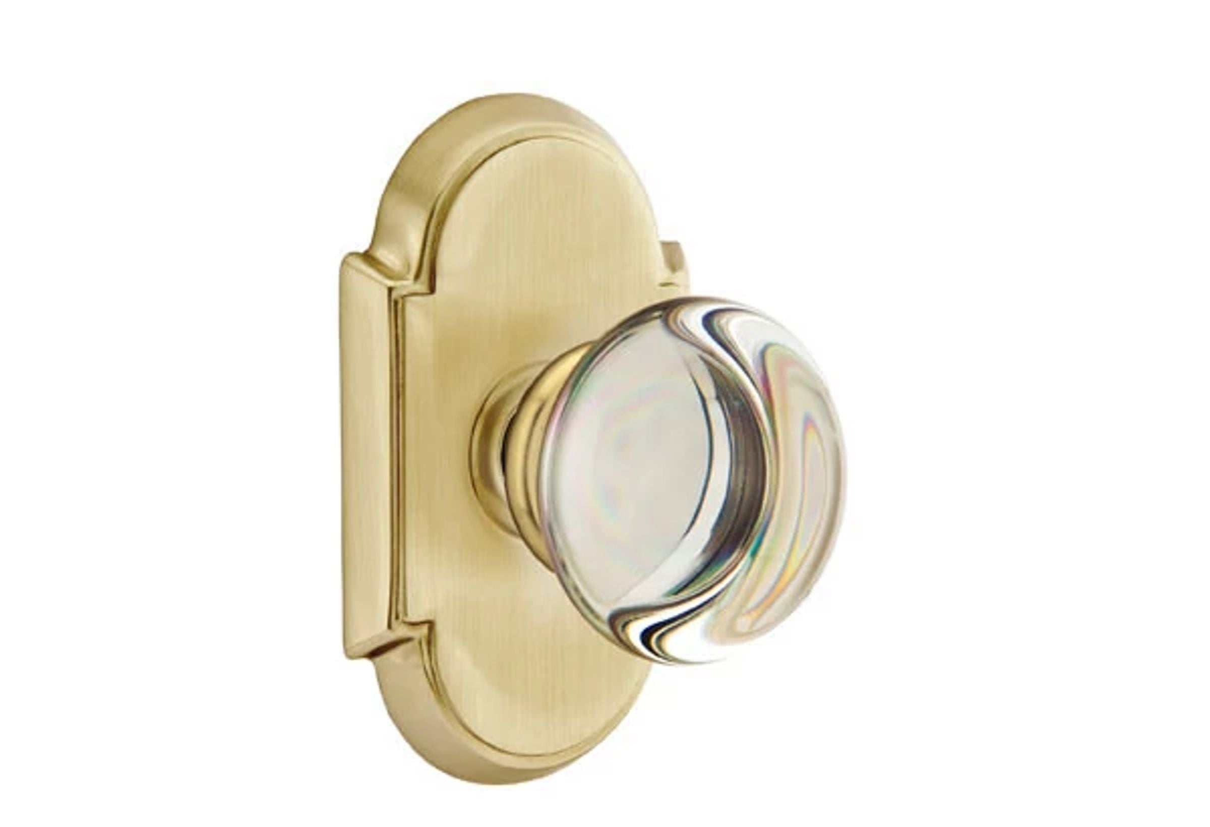 Emtek Concealed Fastener Providence Glass Knob Set with #8 Rosette