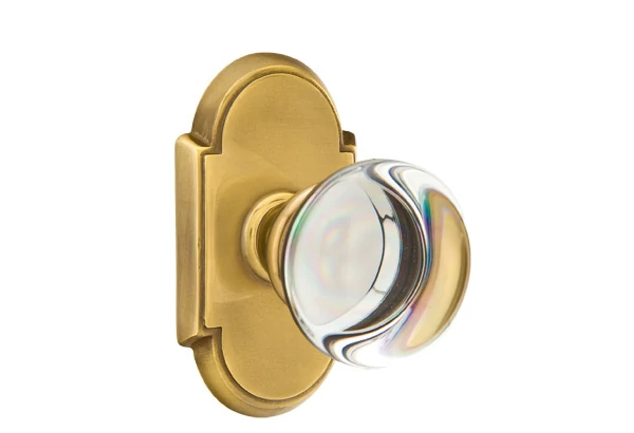 Emtek Concealed Fastener Providence Glass Knob Set with #8 Rosette