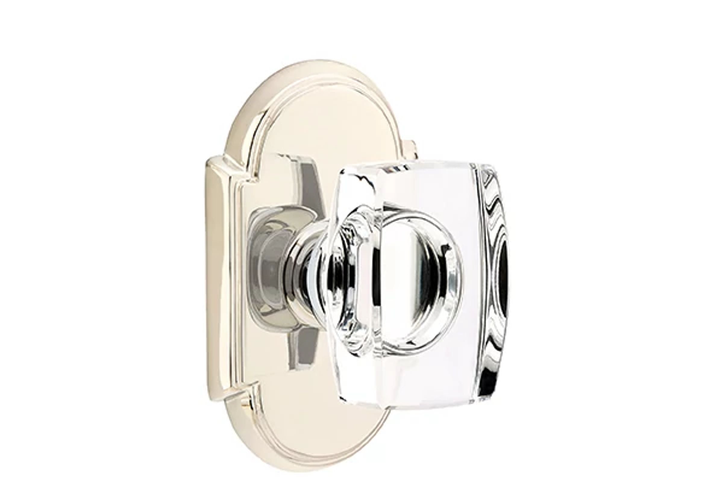 Emtek Concealed Fastener Windsor Glass Knob Set with #8 Rosette