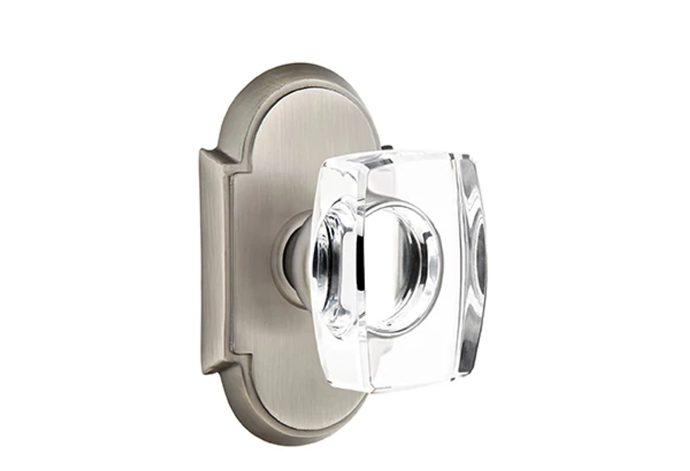 Emtek Concealed Fastener Windsor Glass Knob Set with #8 Rosette