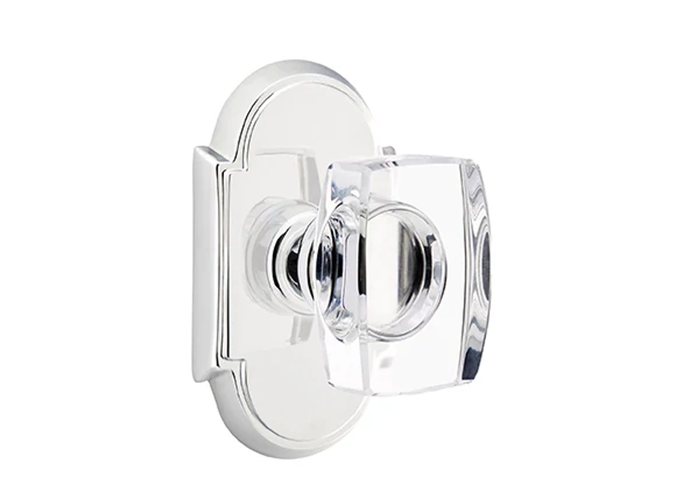 Emtek Concealed Fastener Windsor Glass Knob Set with #8 Rosette