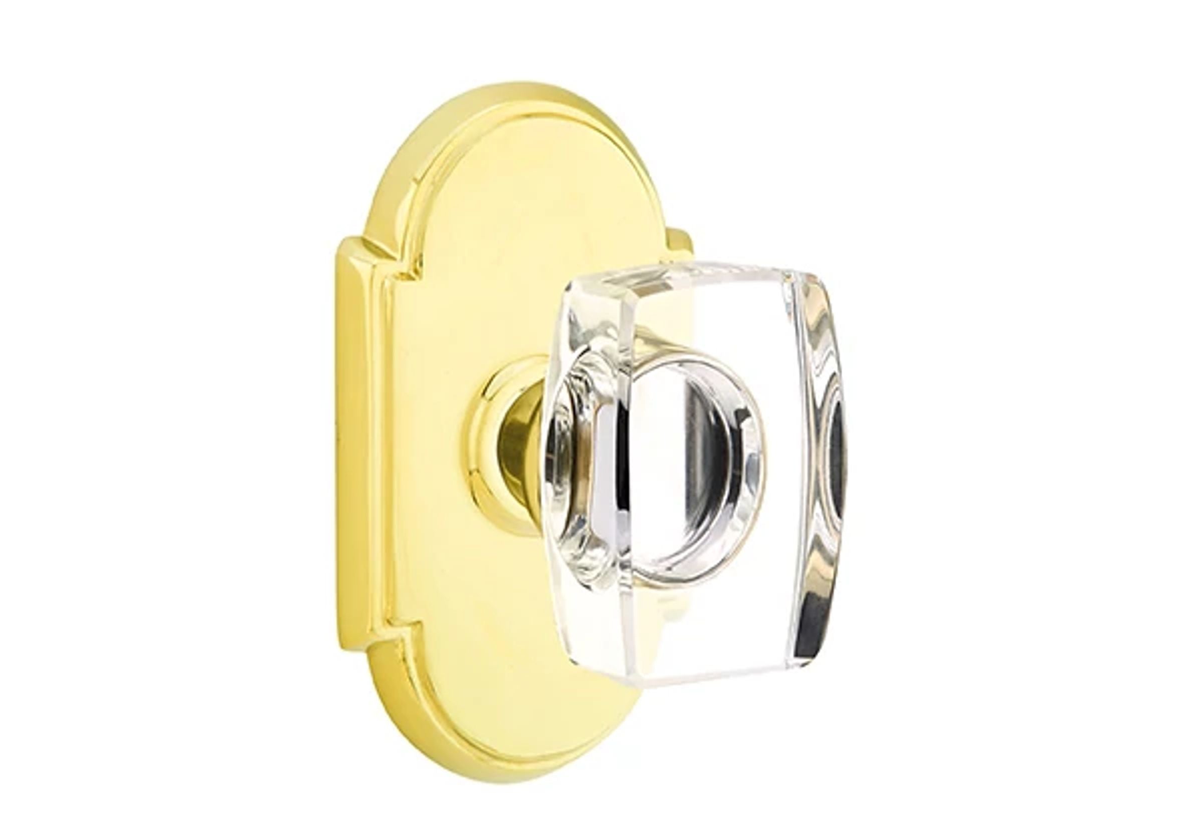 Emtek Concealed Fastener Windsor Glass Knob Set with #8 Rosette