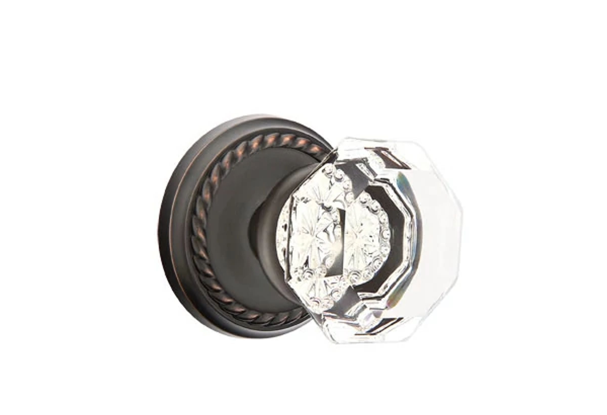 Emtek Concealed Fastener Old Town Knob Set with Rope Rosette