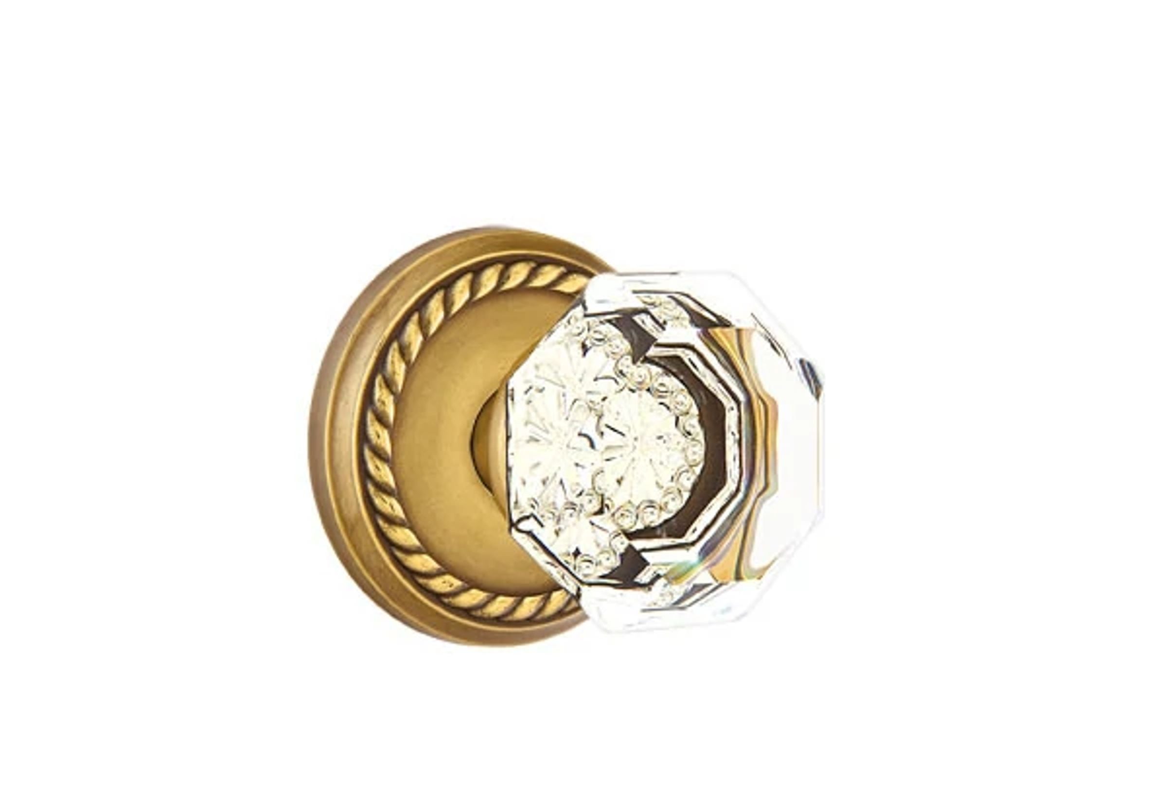 Emtek Concealed Fastener Old Town Knob Set with Rope Rosette