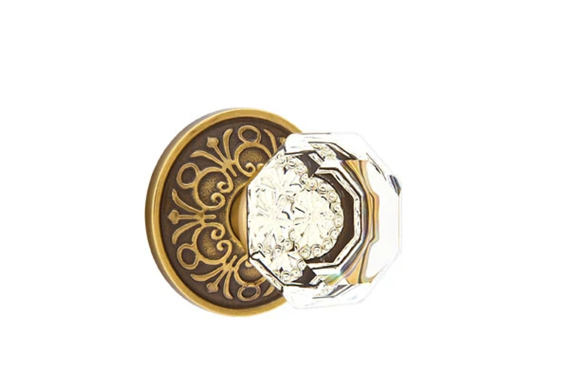 Emtek Concealed Fastener Old Town Knob Set with Lancaster Rosette