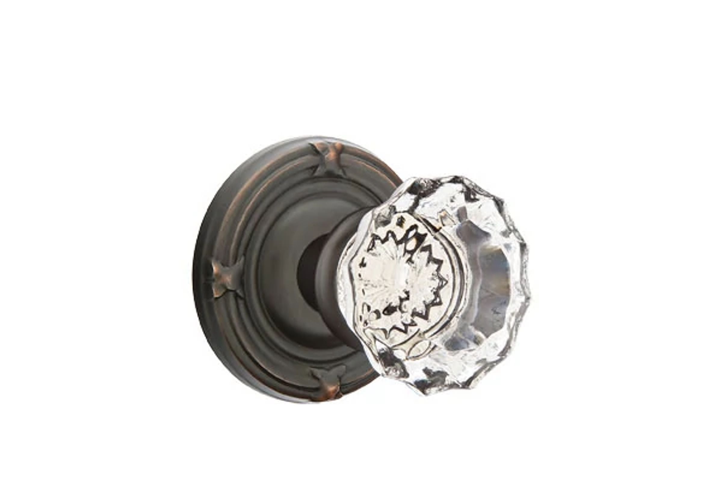 Emtek Astoria Glass Knob Set with Ribbon & Reed