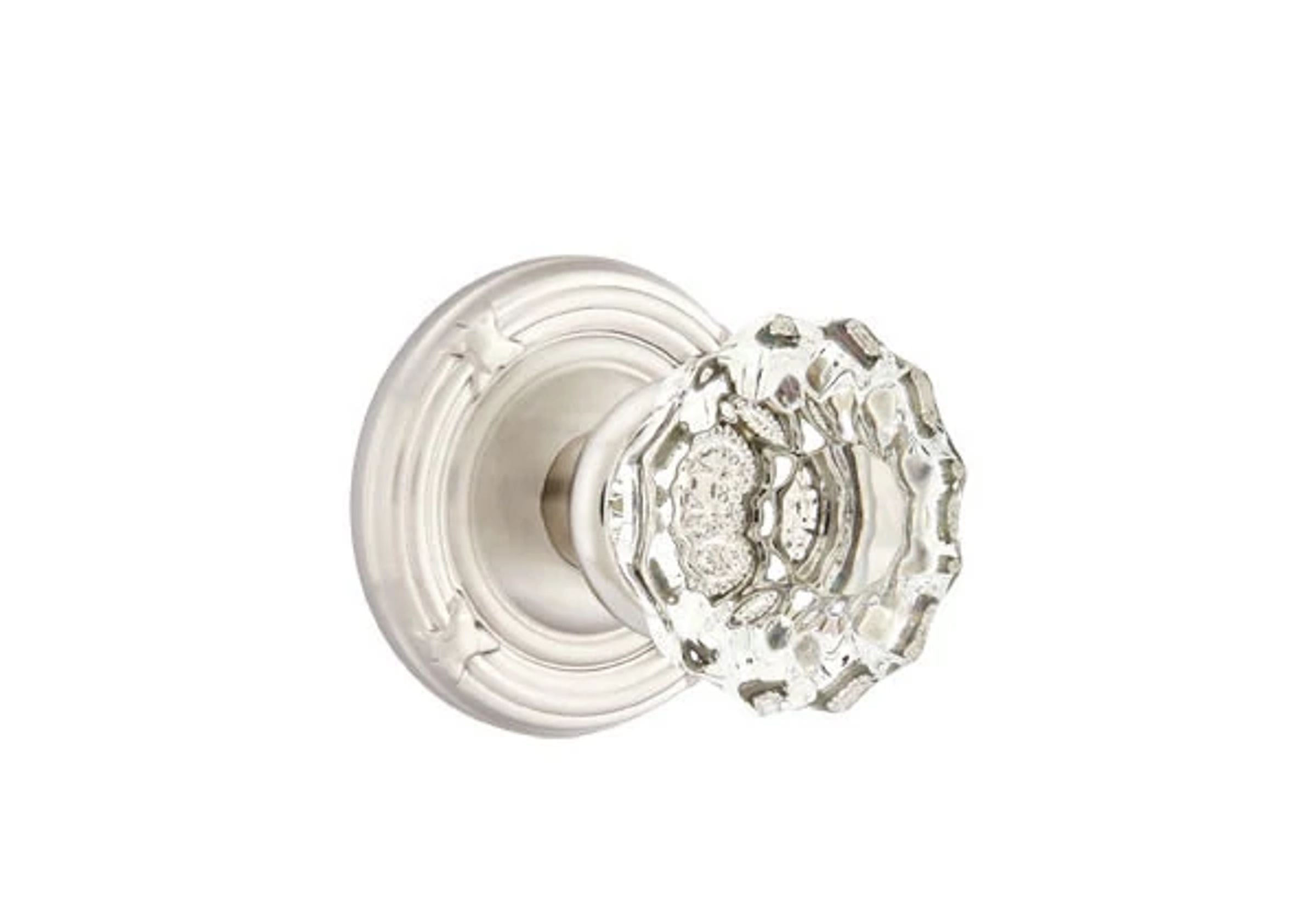 Emtek Astoria Glass Knob Set with Ribbon & Reed