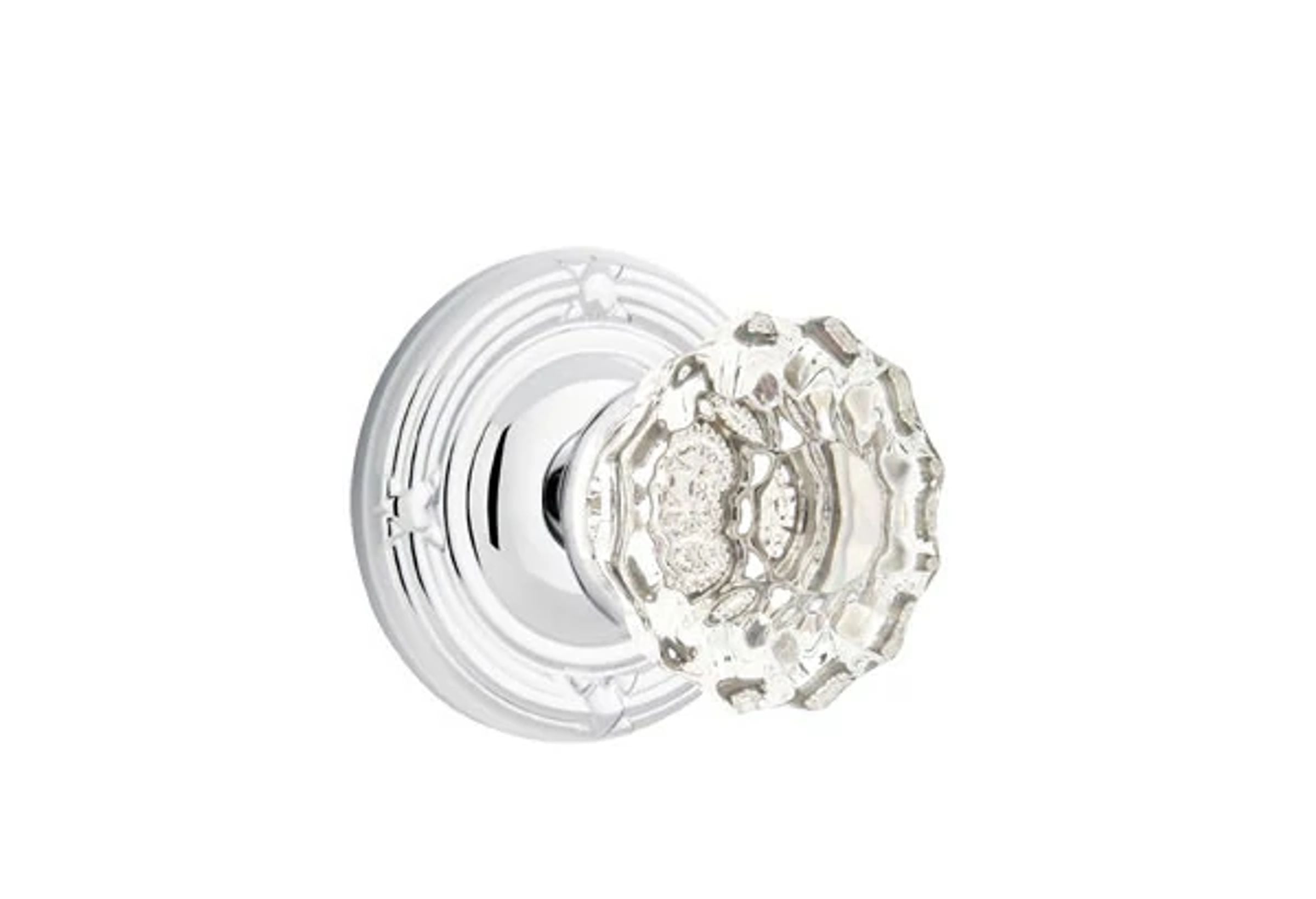 Emtek Astoria Glass Knob Set with Ribbon & Reed