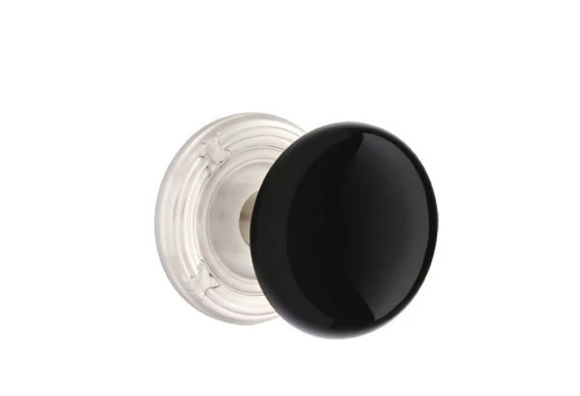 Emtek Ebony Porcelain Knob Set with Ribbon & Reed