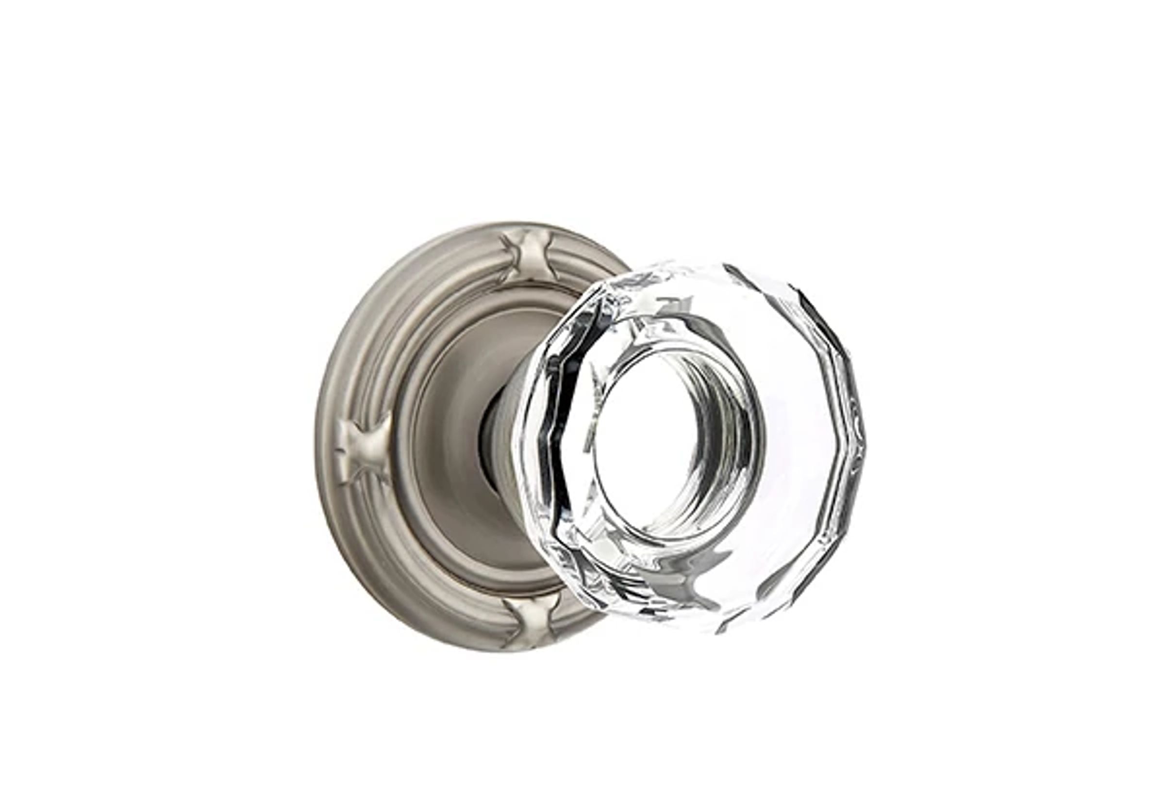 Emtek Lowell Glass Knob Set with Ribbon & Reed