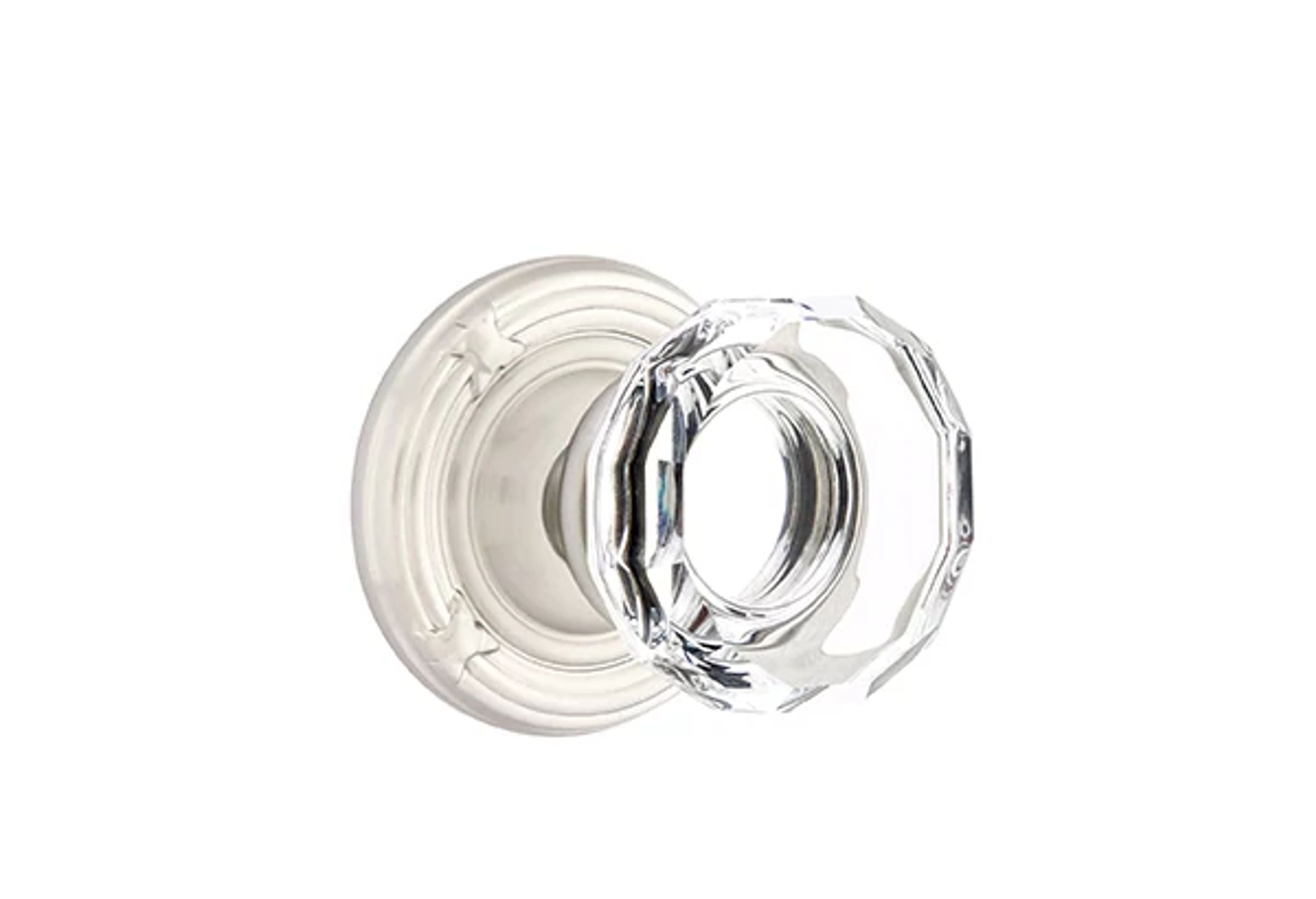 Emtek Lowell Glass Knob Set with Ribbon & Reed