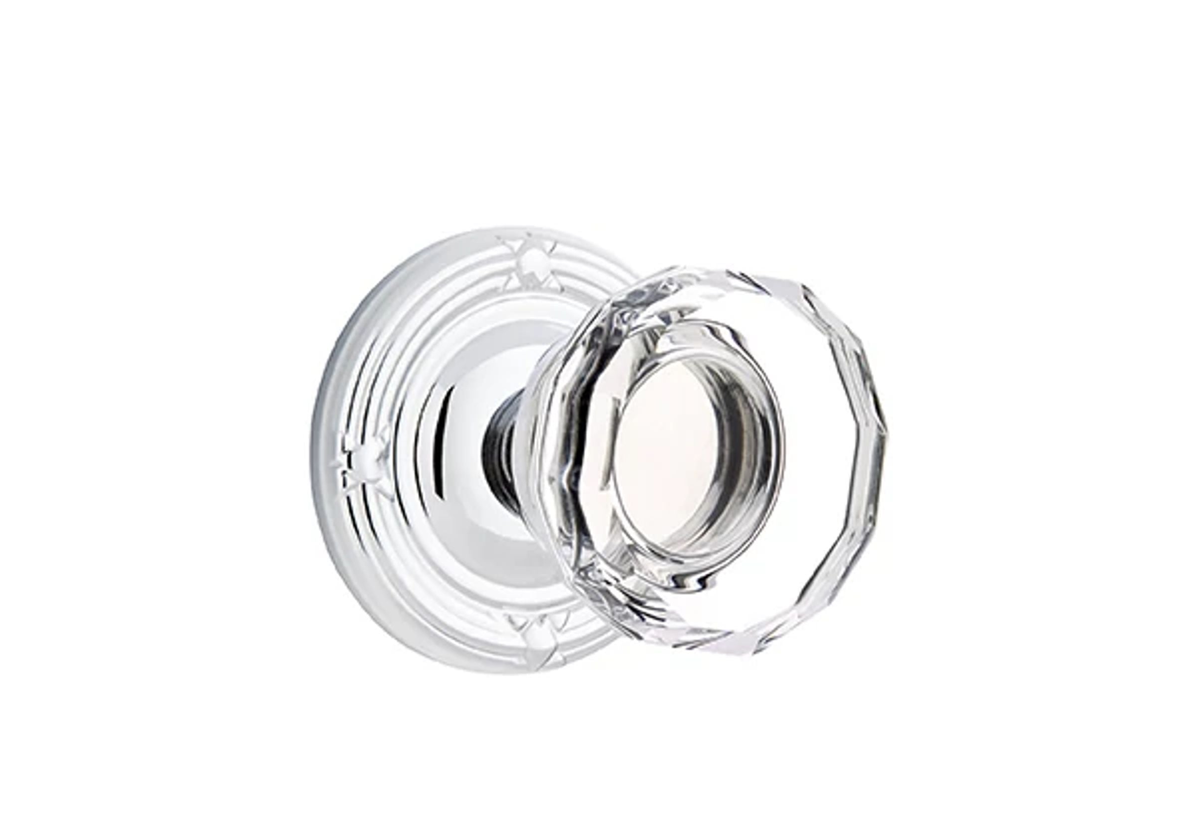 Emtek Lowell Glass Knob Set with Ribbon & Reed