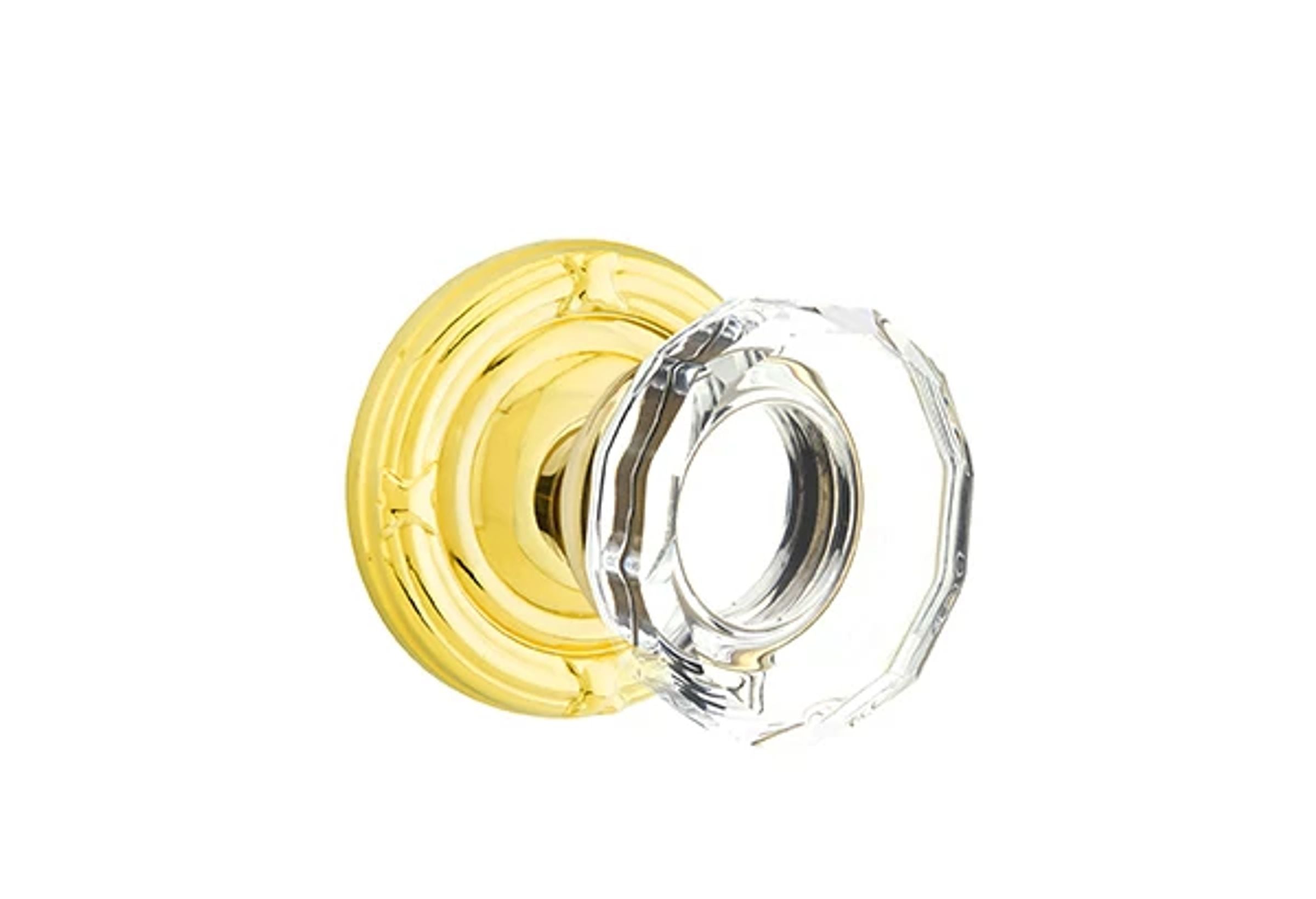 Emtek Lowell Glass Knob Set with Ribbon & Reed