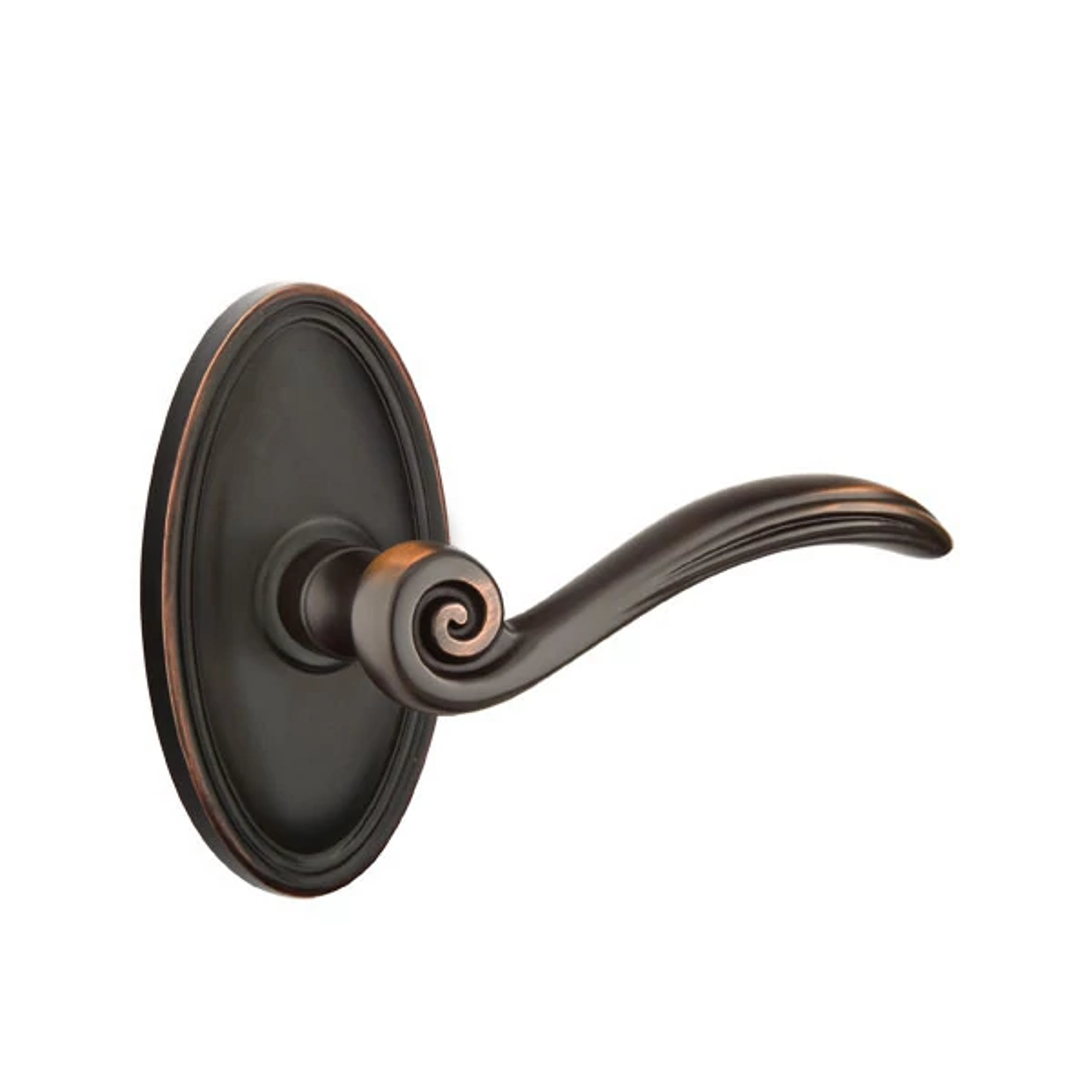 Emtek Concealed Fastener Elan Lever Set with Oval Roestte