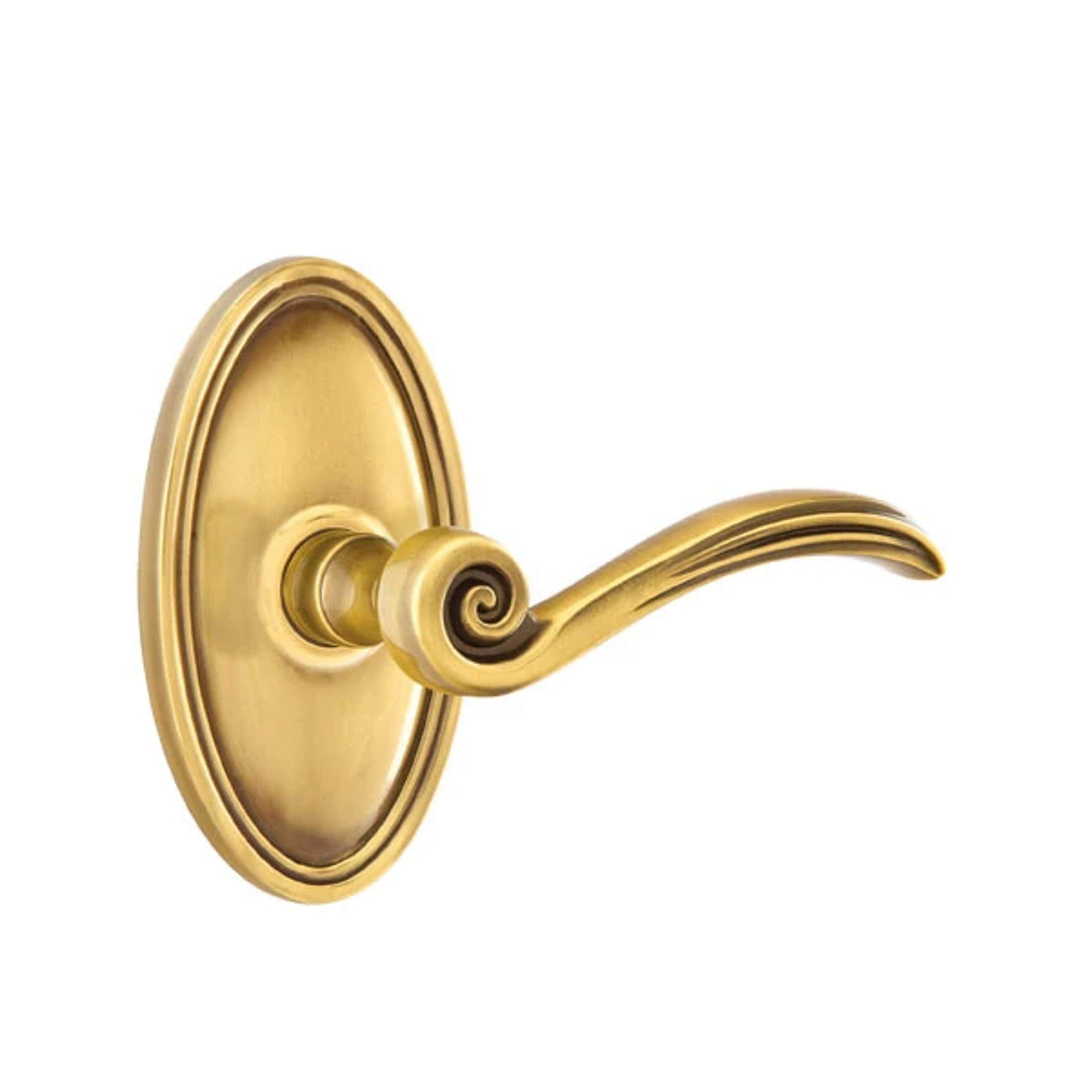 Emtek Concealed Fastener Elan Lever Set with Oval Roestte
