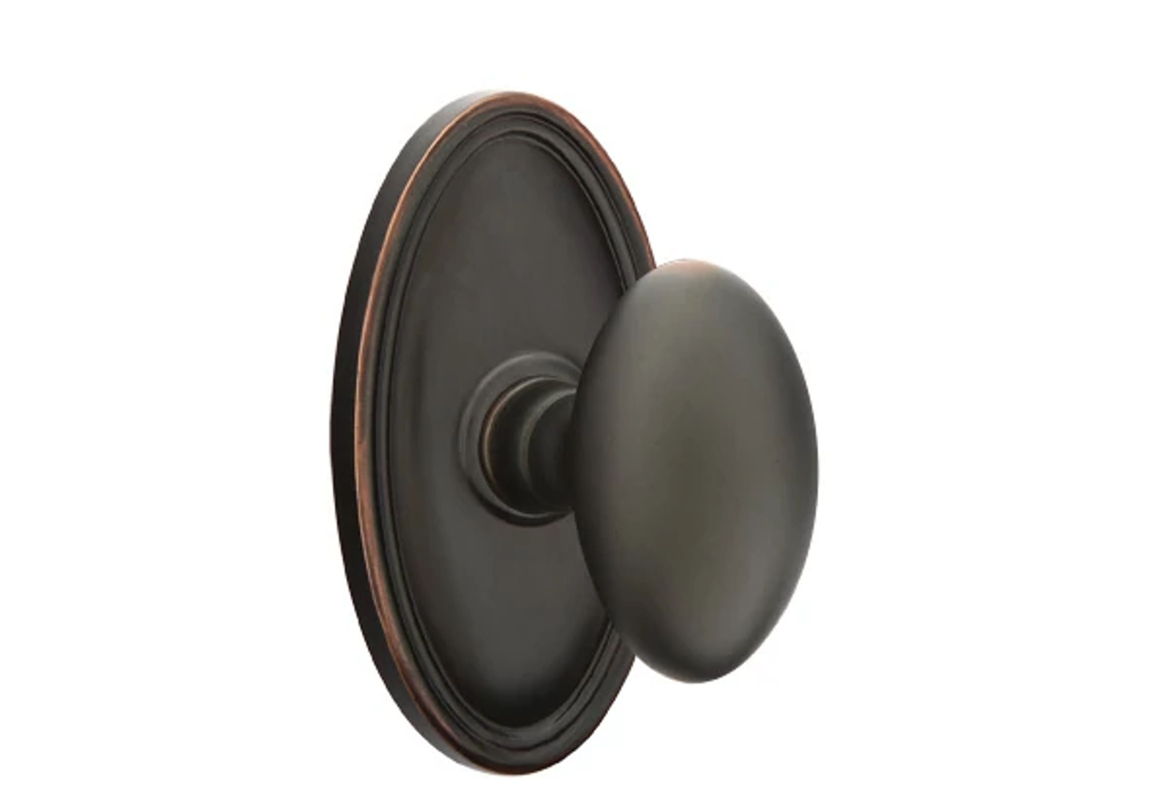 Emtek Egg Knob Set with Oval Rosette