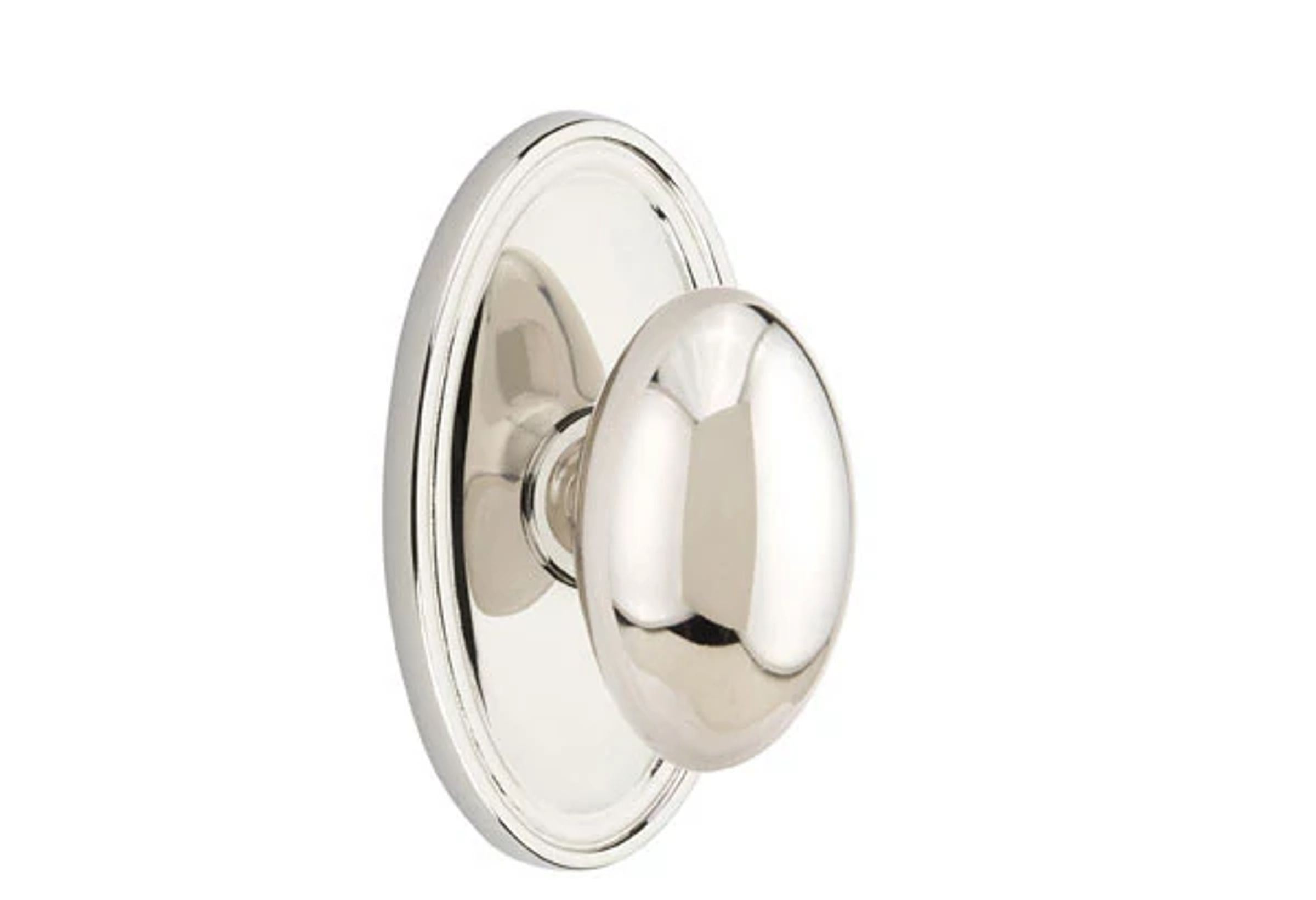 Emtek Egg Knob Set with Oval Rosette