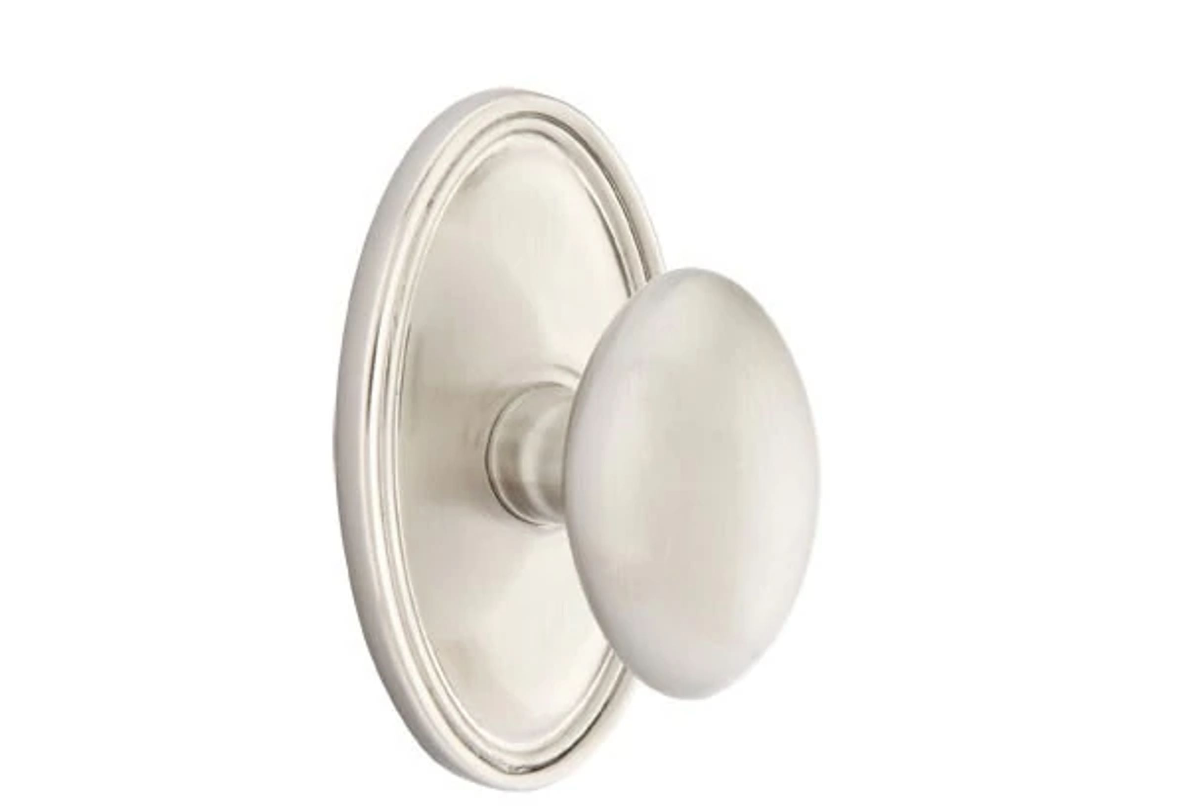 Emtek Concealed Fastener Egg Knob Set with Oval Roestte