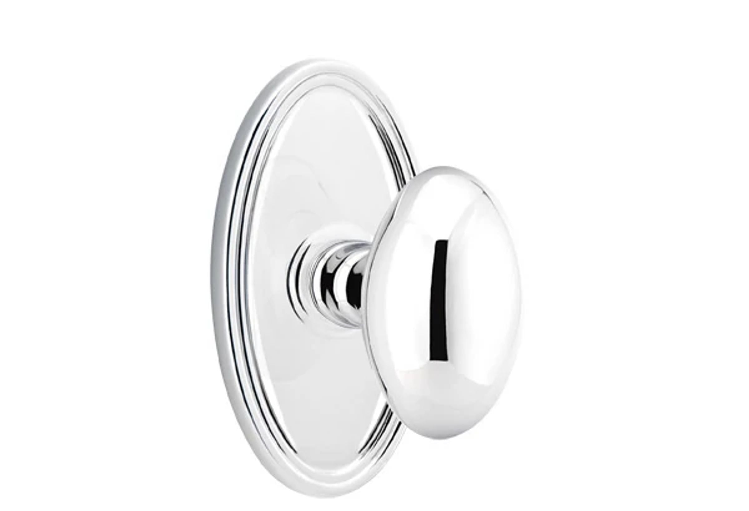 Emtek Egg Knob Set with Oval Rosette