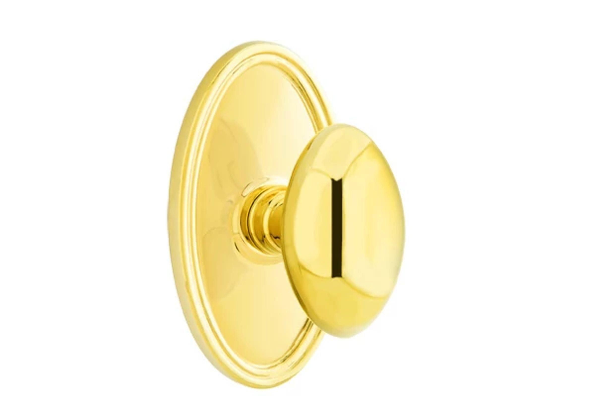 Emtek Concealed Fastener Egg Knob Set with Oval Roestte