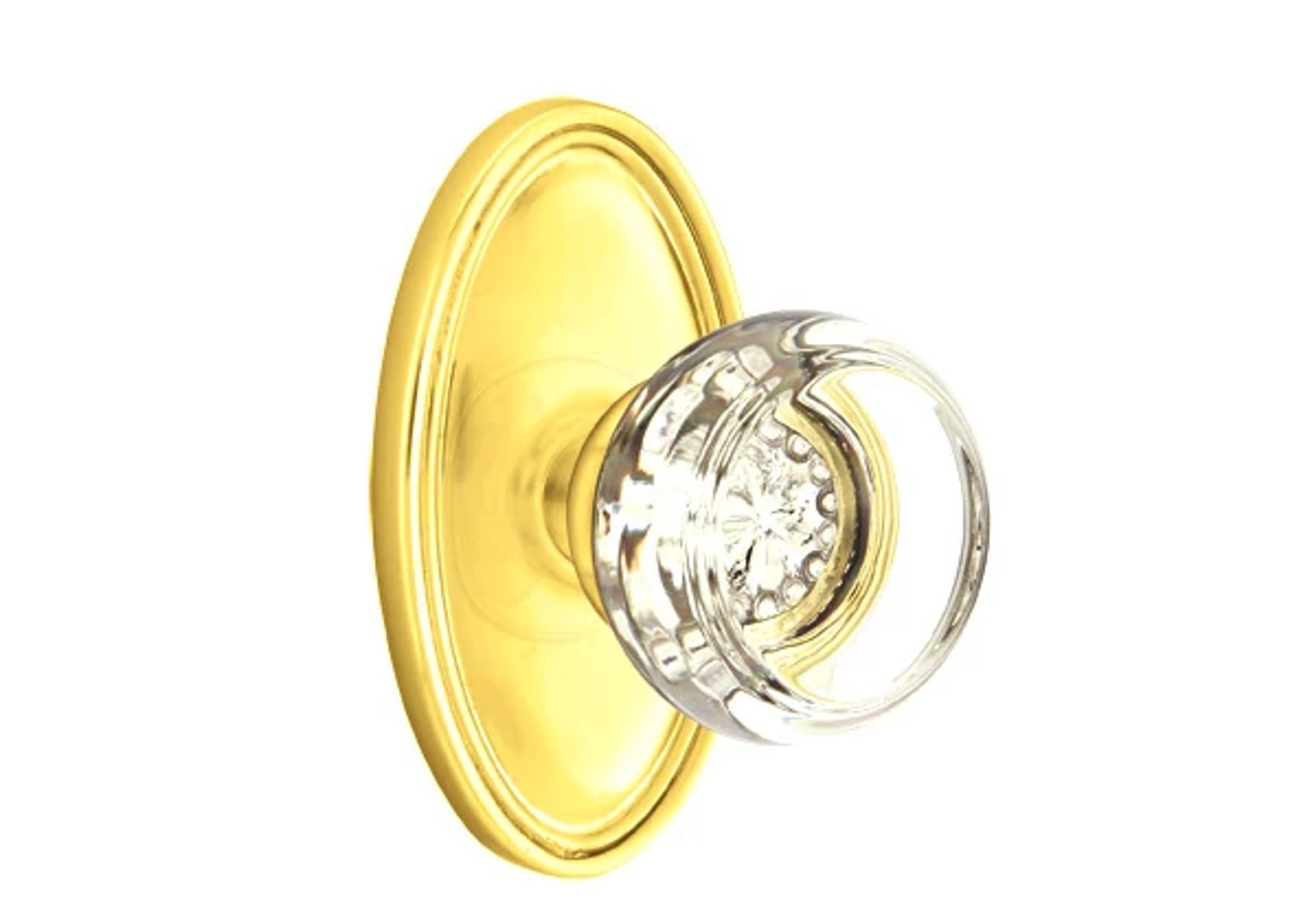 Emtek Georgetown Glass Knob Set with Oval Rosette