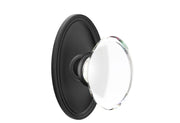 Emtek Hampton Glass Knob Set with Oval Rosette