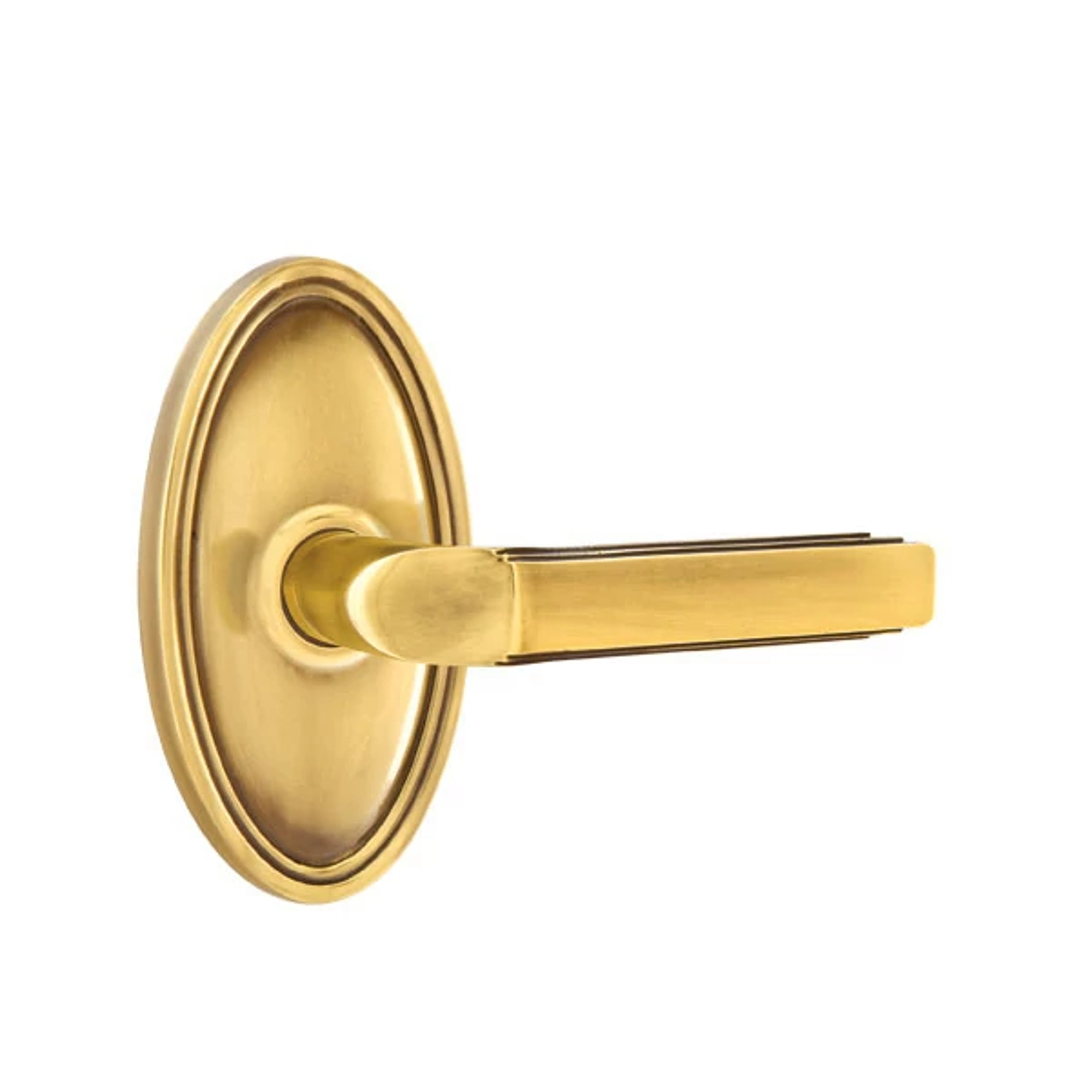 Emtek Concealed Fastener Milano Lever Set with Oval Roestte
