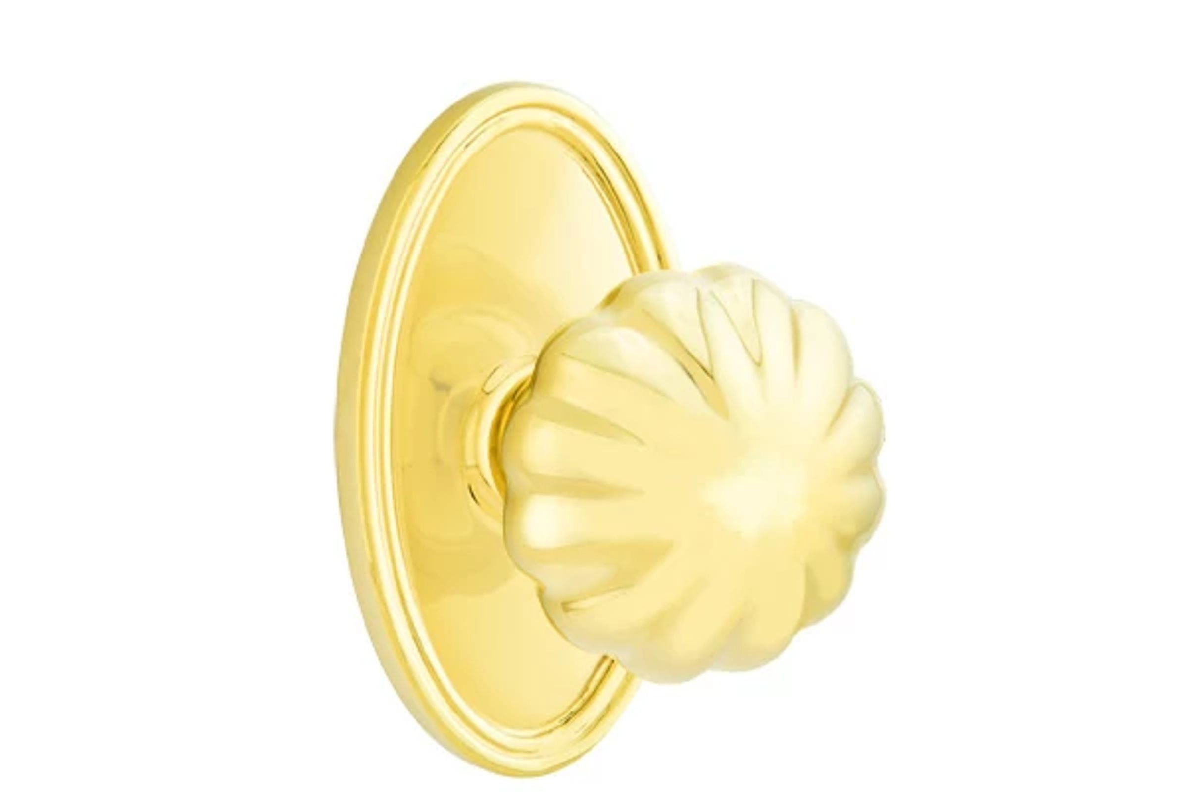 Emtek Melon Knob Set with Oval Rosette