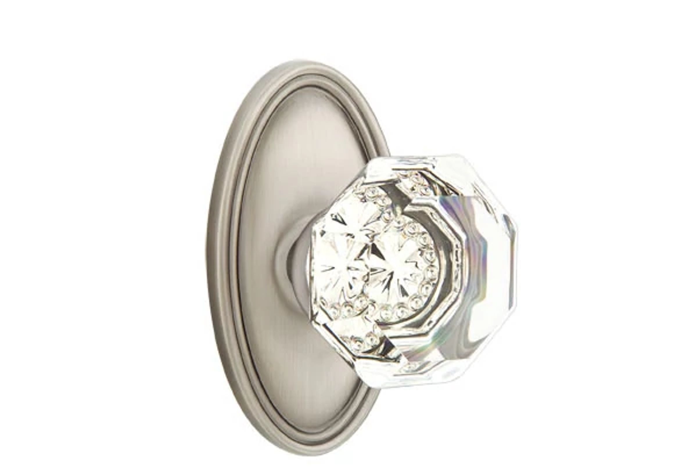 Emtek Concealed Fastener Old Town Knob Set with Oval Roestte