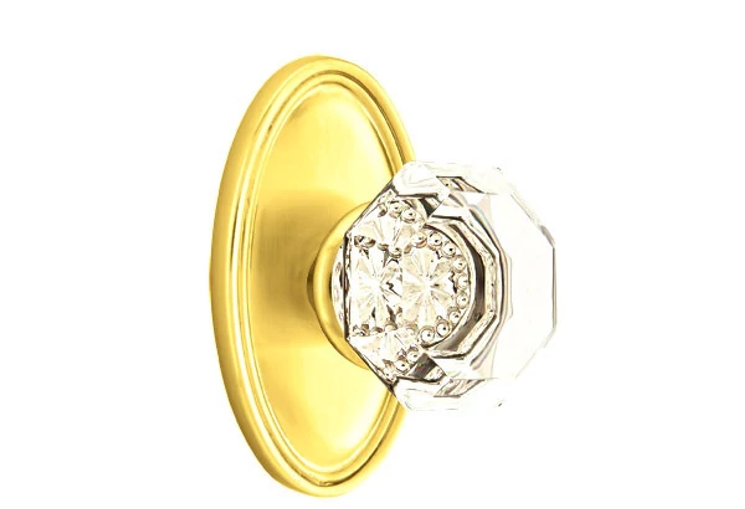 Emtek Concealed Fastener Old Town Knob Set with Oval Roestte