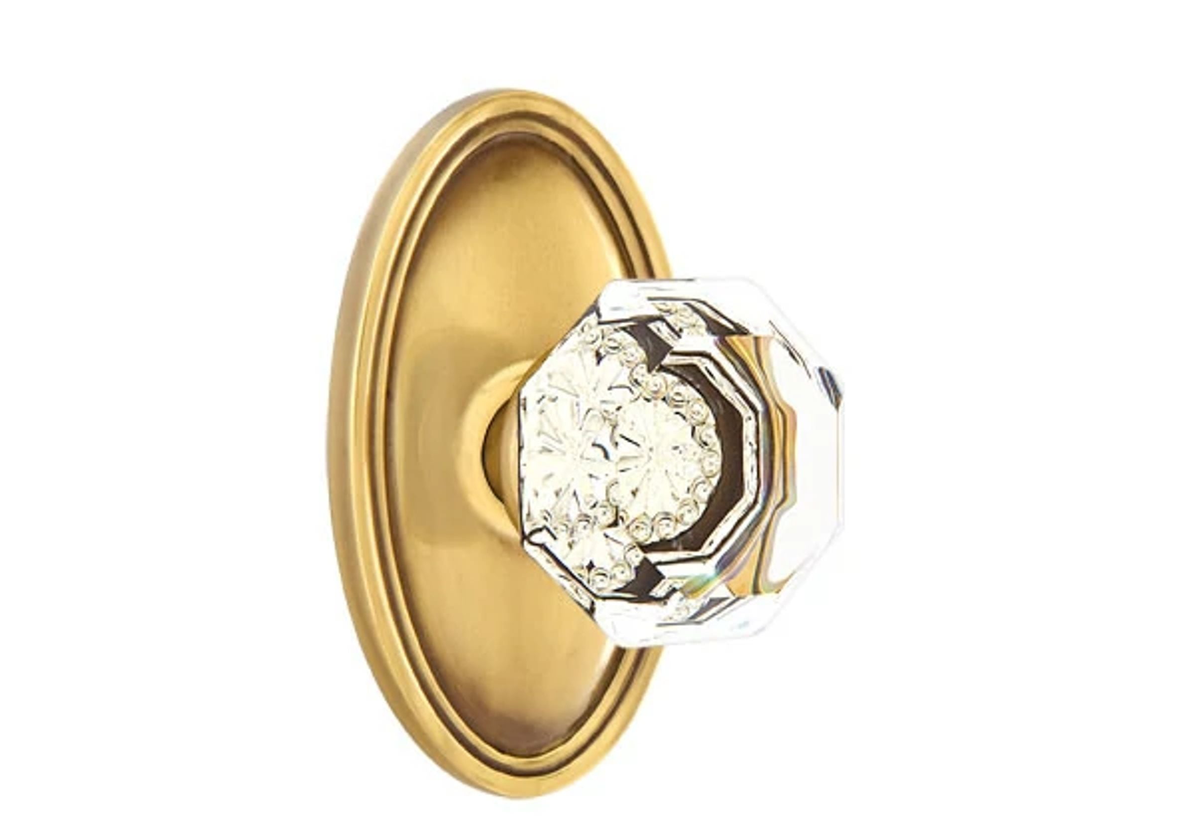 Emtek Concealed Fastener Old Town Knob Set with Oval Roestte